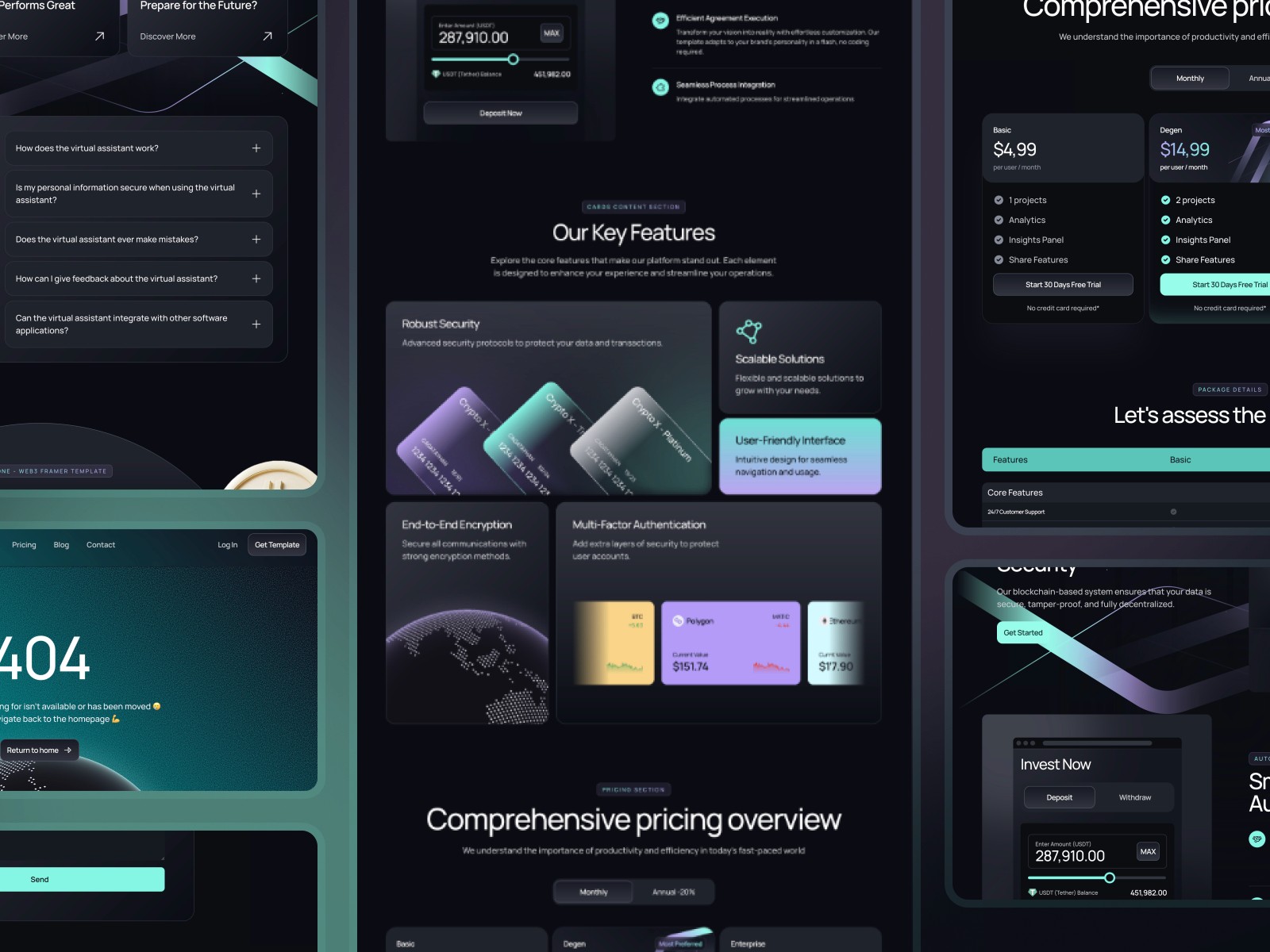CryptoX — 高级暗黑极简 Web3 项目官网设计灵感