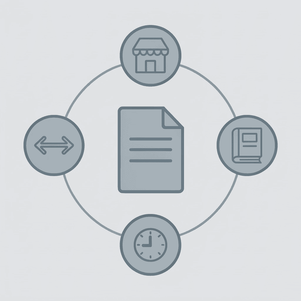 Central hub connected to four scholarship source types radiating outward