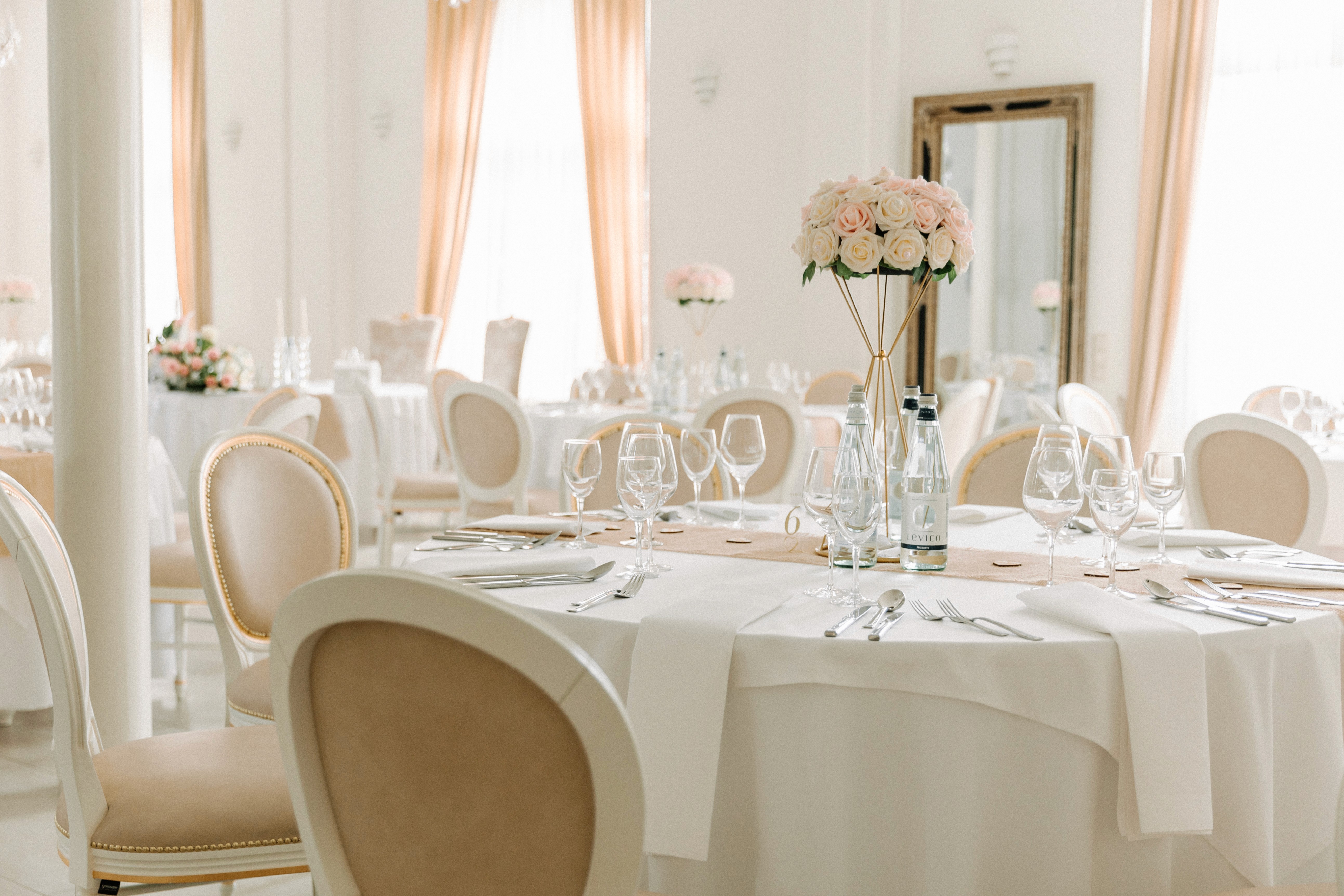 luxurious golden beige bedroom