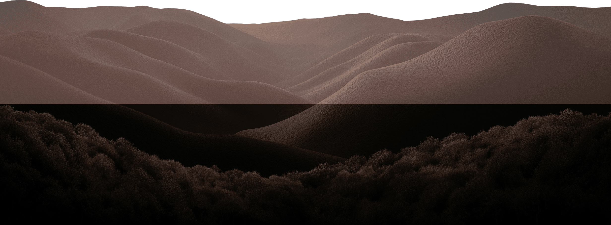 Transparent image of grass hills