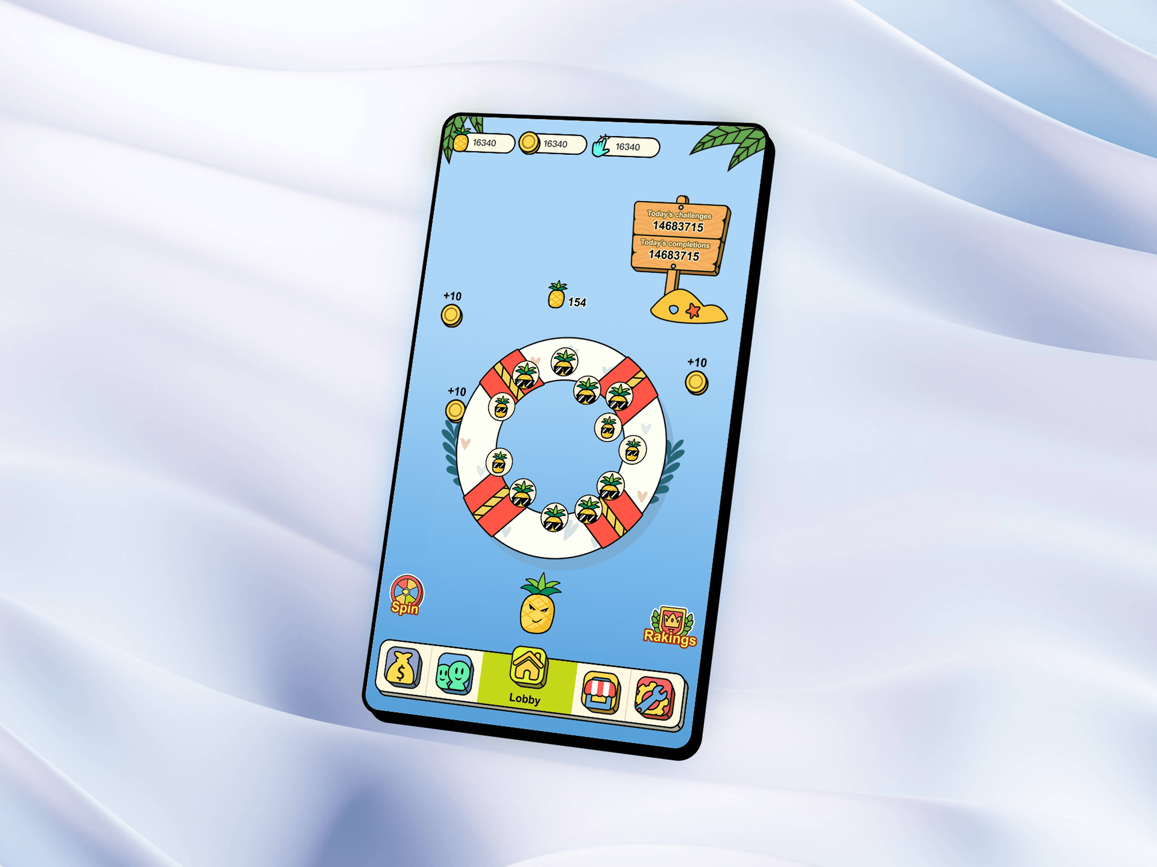 Pina Mania - Telegram bot - Lobby page - UIUX