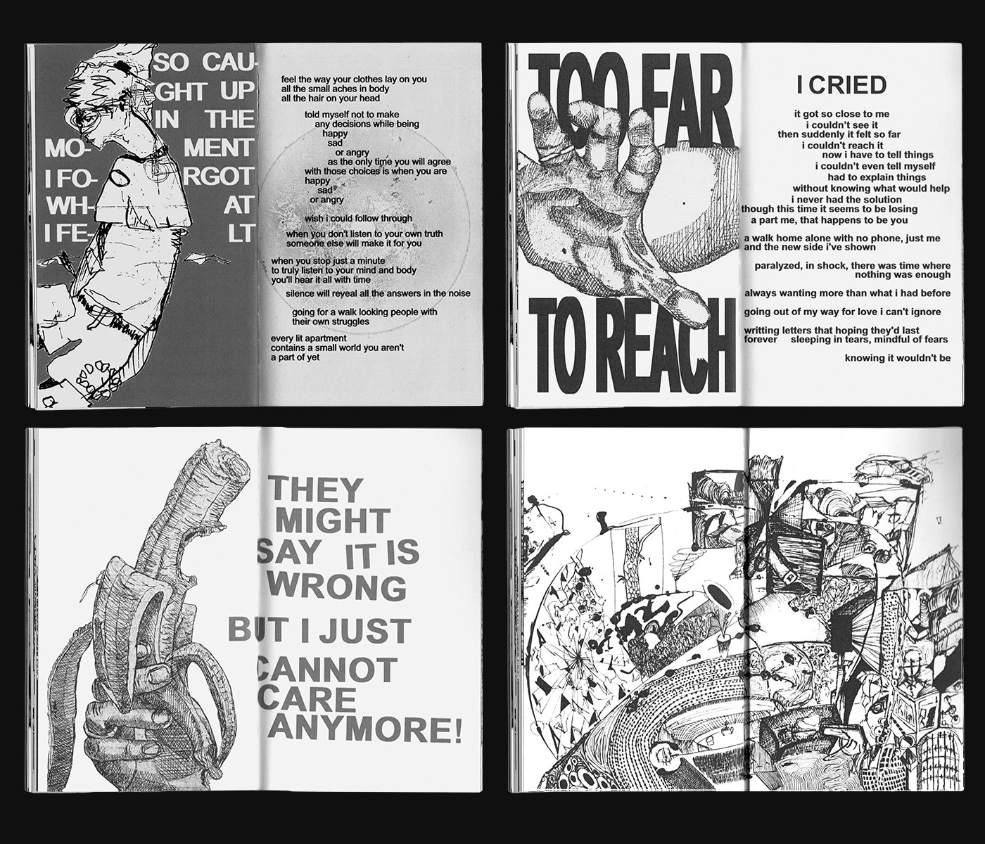 Flawed Monologue — zine detail, printed matter by Kjære Niko