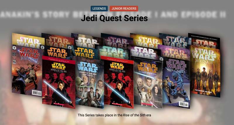 Star Wars: Jedi Quest Series stack of book covers