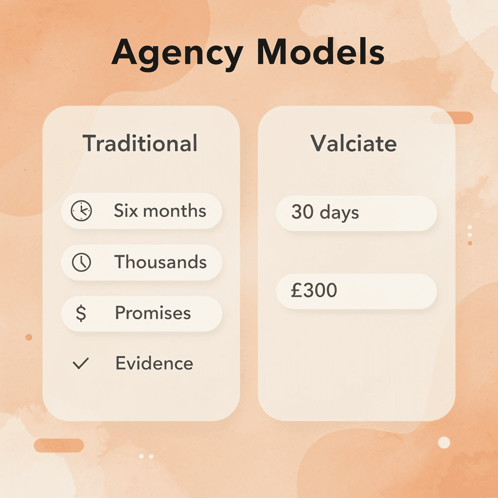 Comparison between traditional agency model and validate program