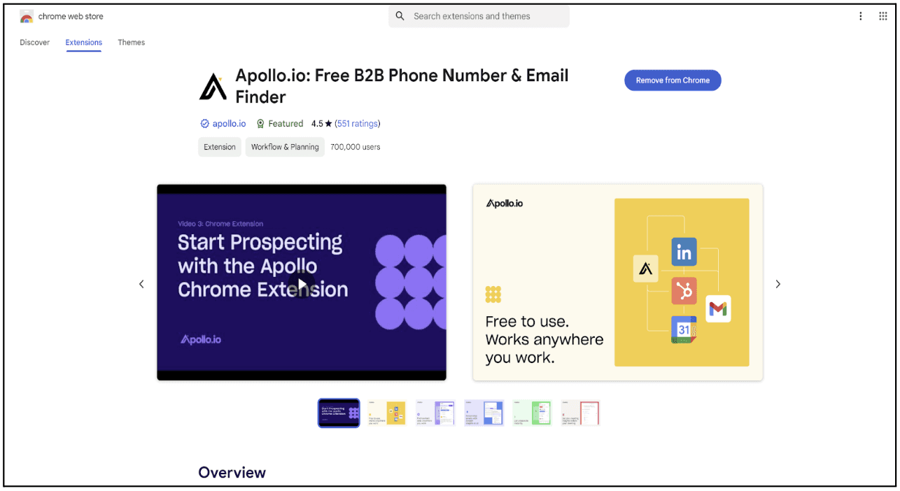 Image 1&nbsp; - Apollo Chrome Extension