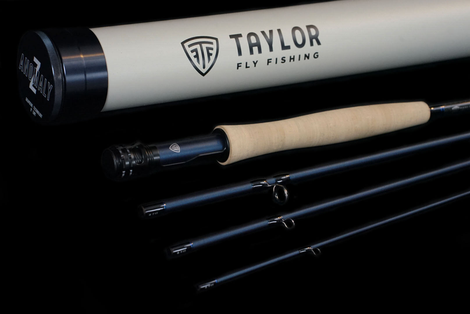 Taylor fly fishing anaomly z tube and rod blue blank