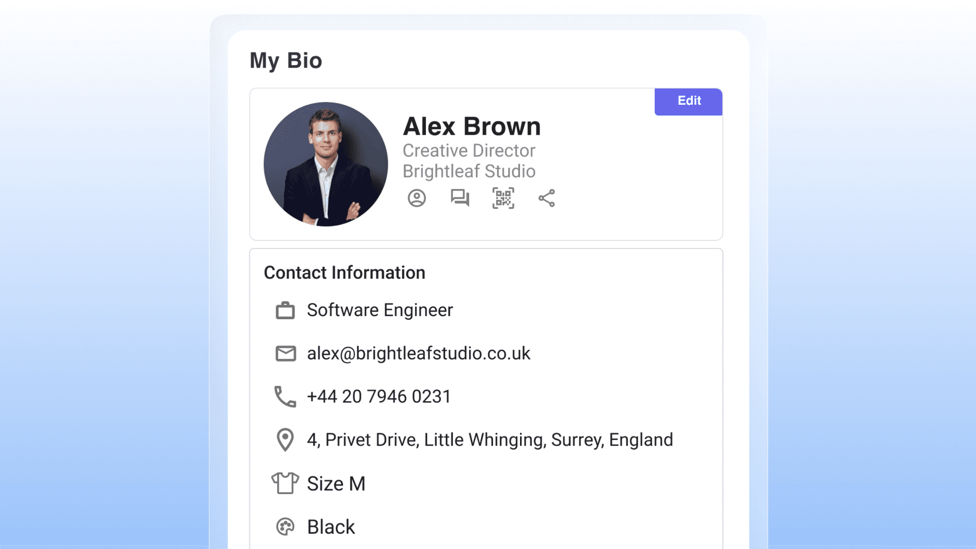 Set permissions and share your contacts 