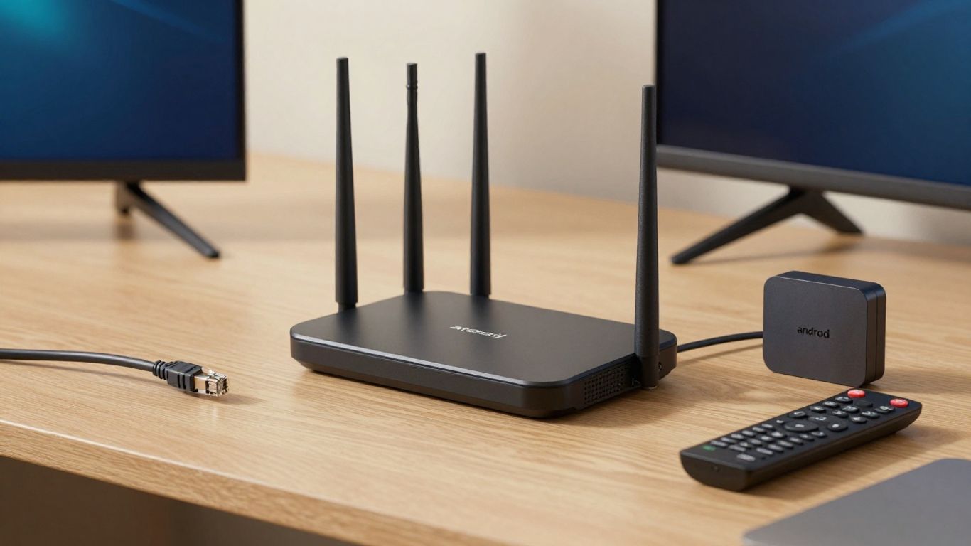 Router, remote control, and Android TV streaming box