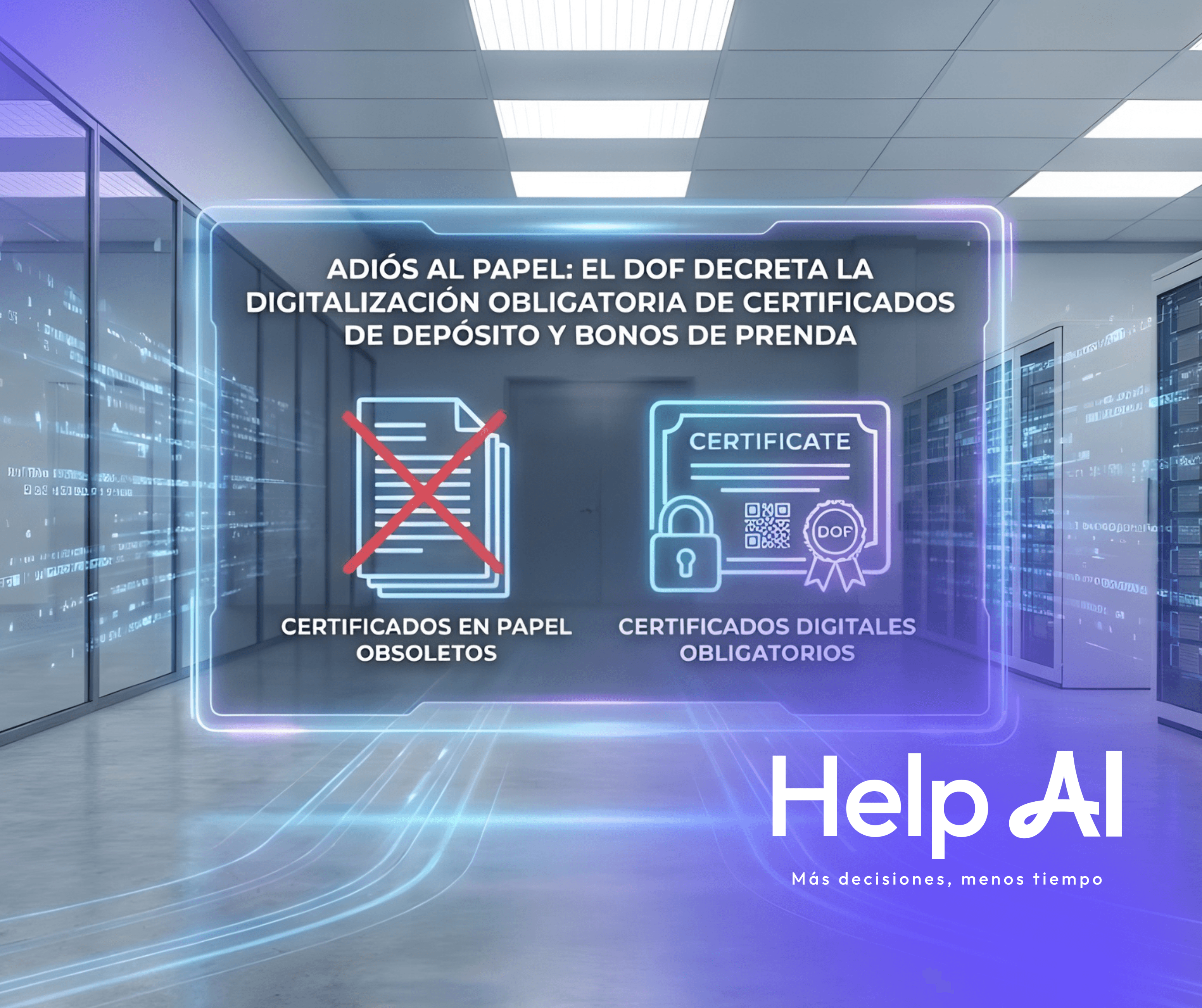 Digitalizacion de certificados, deposito bono prenda 2026