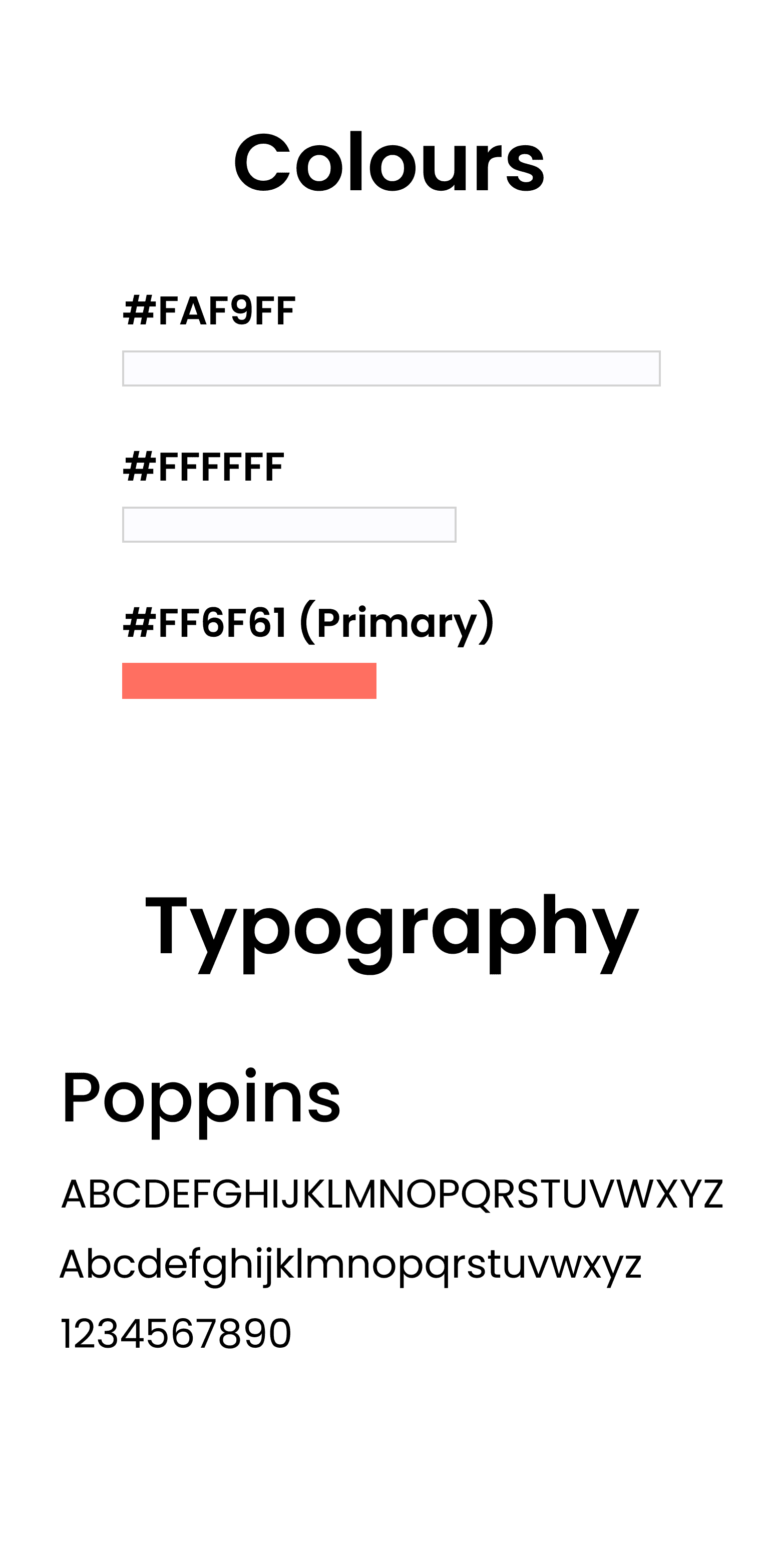 Colours and Typography