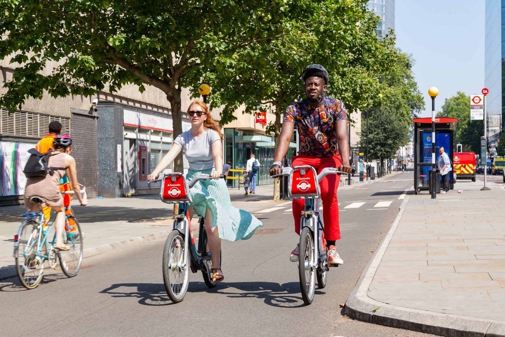 Santander sponsored bicycles in London