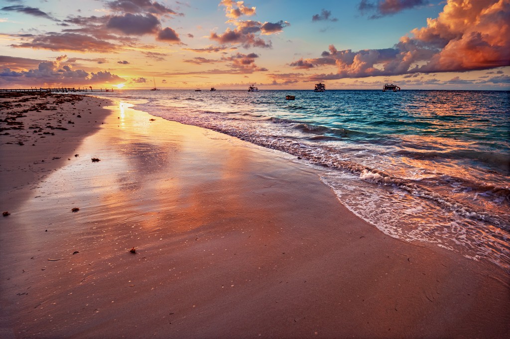 Barbados beach coastline