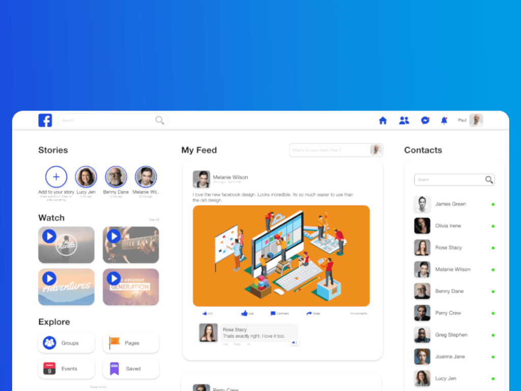 Facebook Redesign in 2021