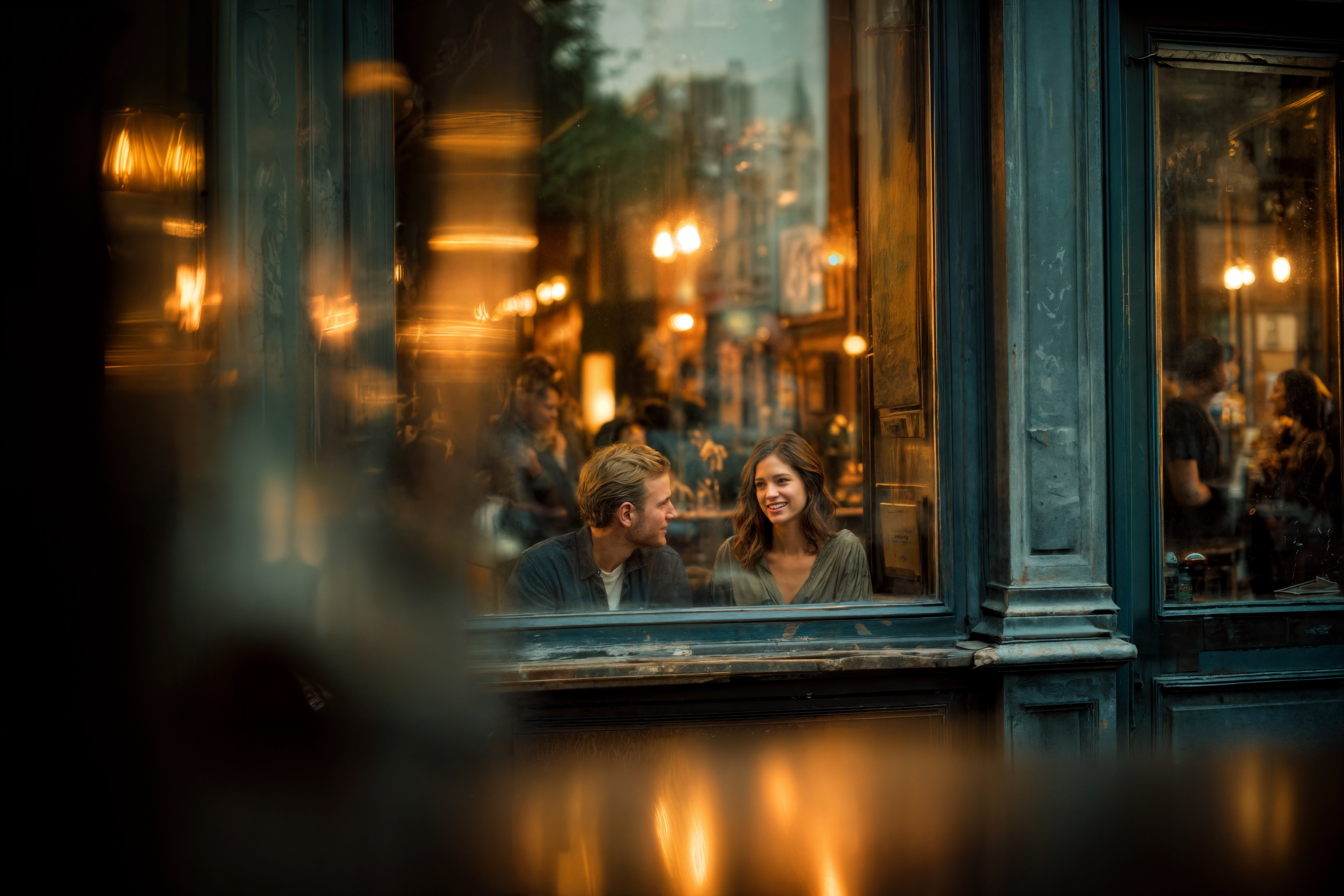 couple meeting in a coffee shop