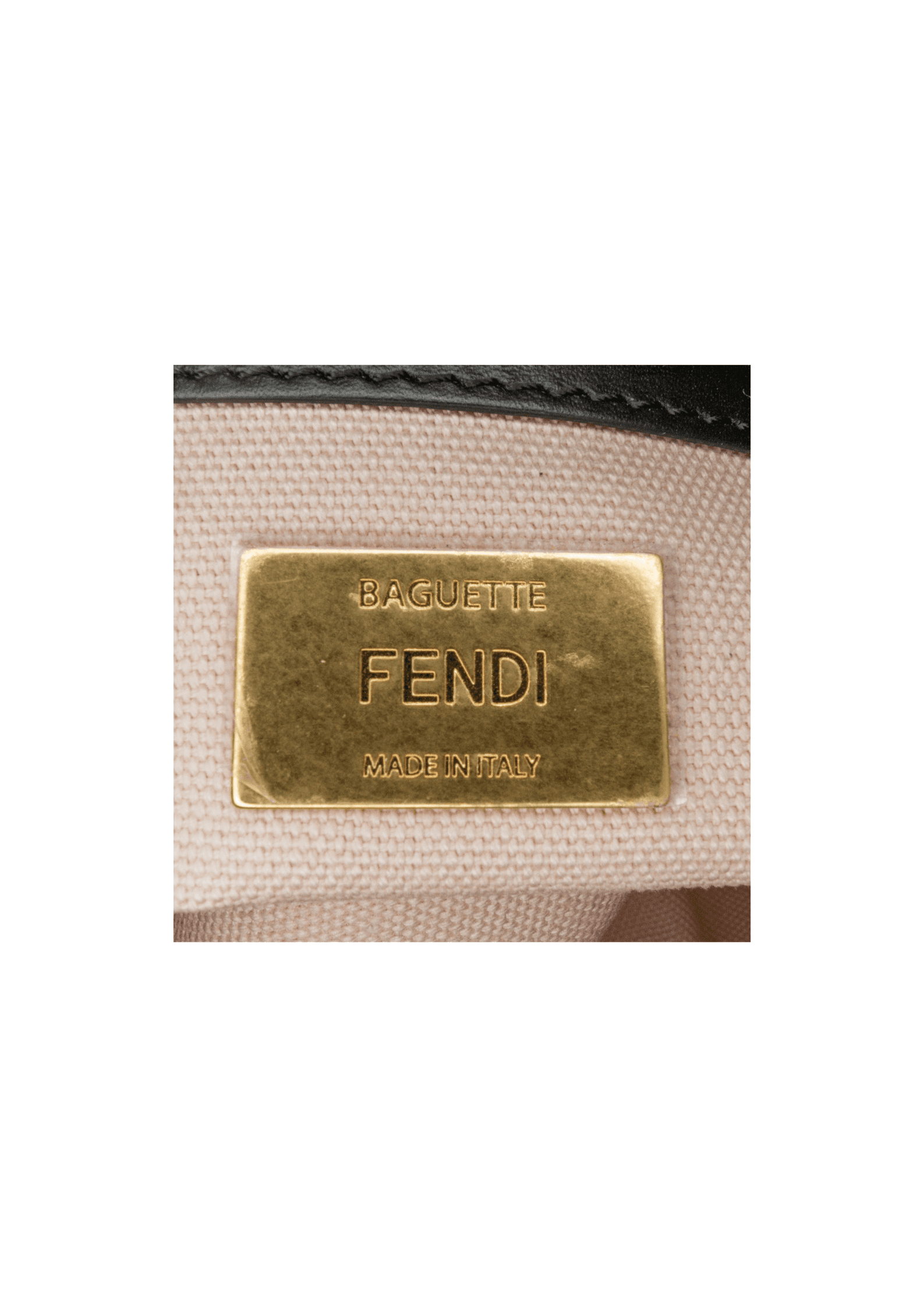 Fendi Zucca Embroidered Baguette Satchel