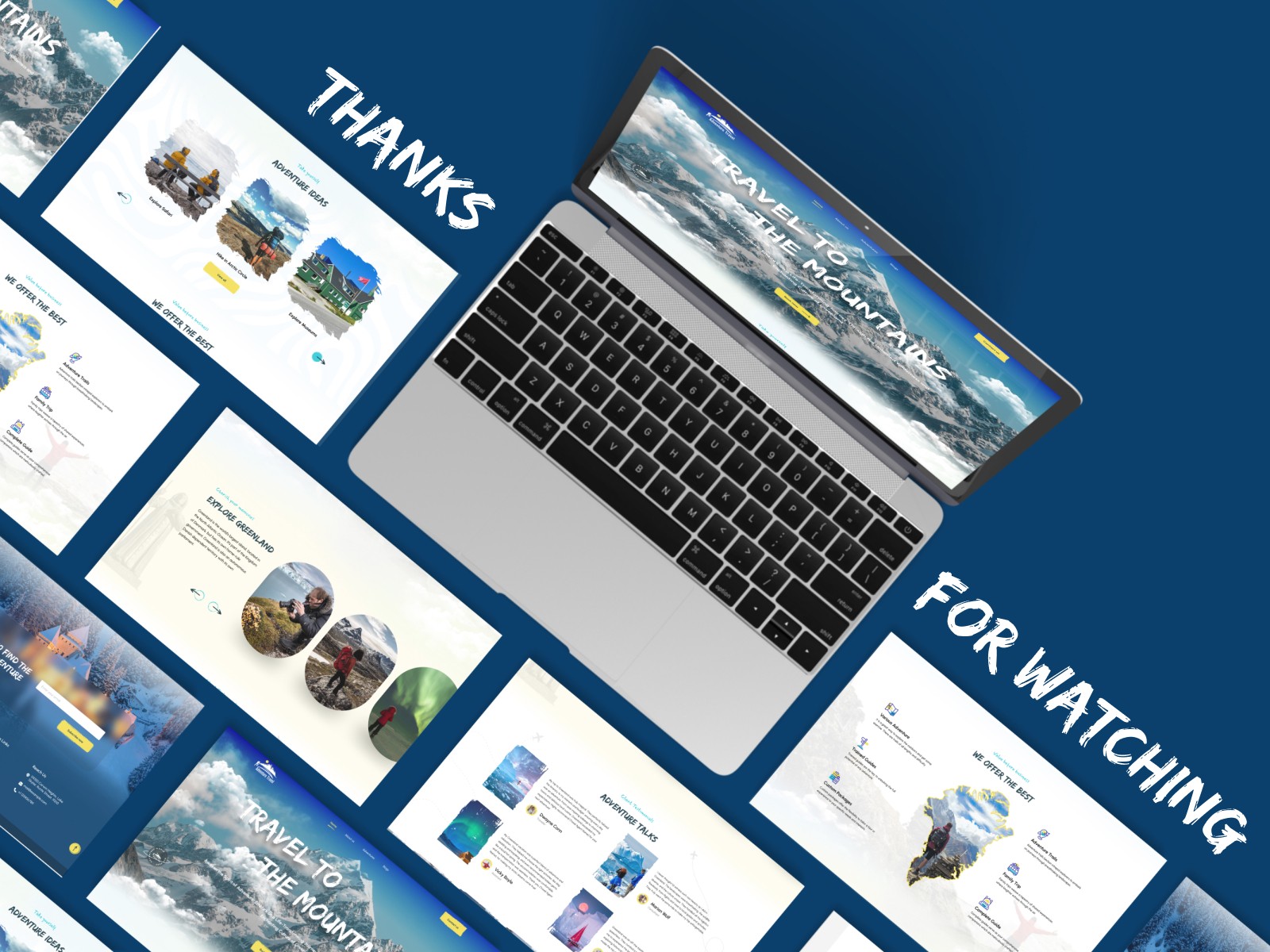 A home page of the desserts shop website