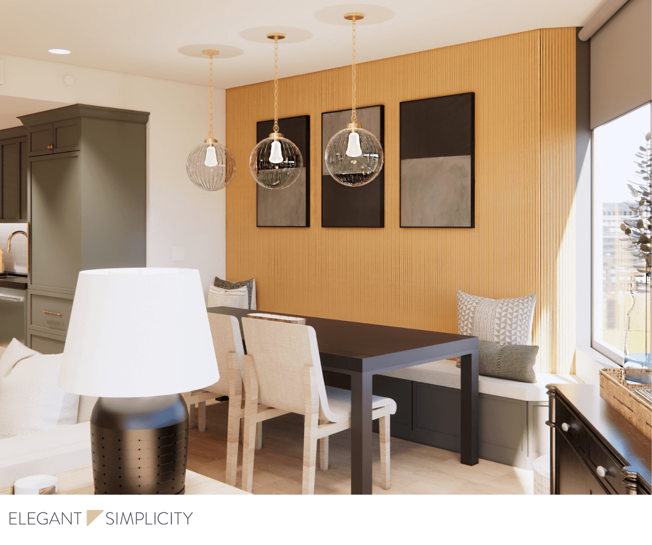 We’re so excited to share details from The Bellevue Tower Condo: Dining Rom –– one of our favorite interior design + professional organizing projects in Bellevue, WA.