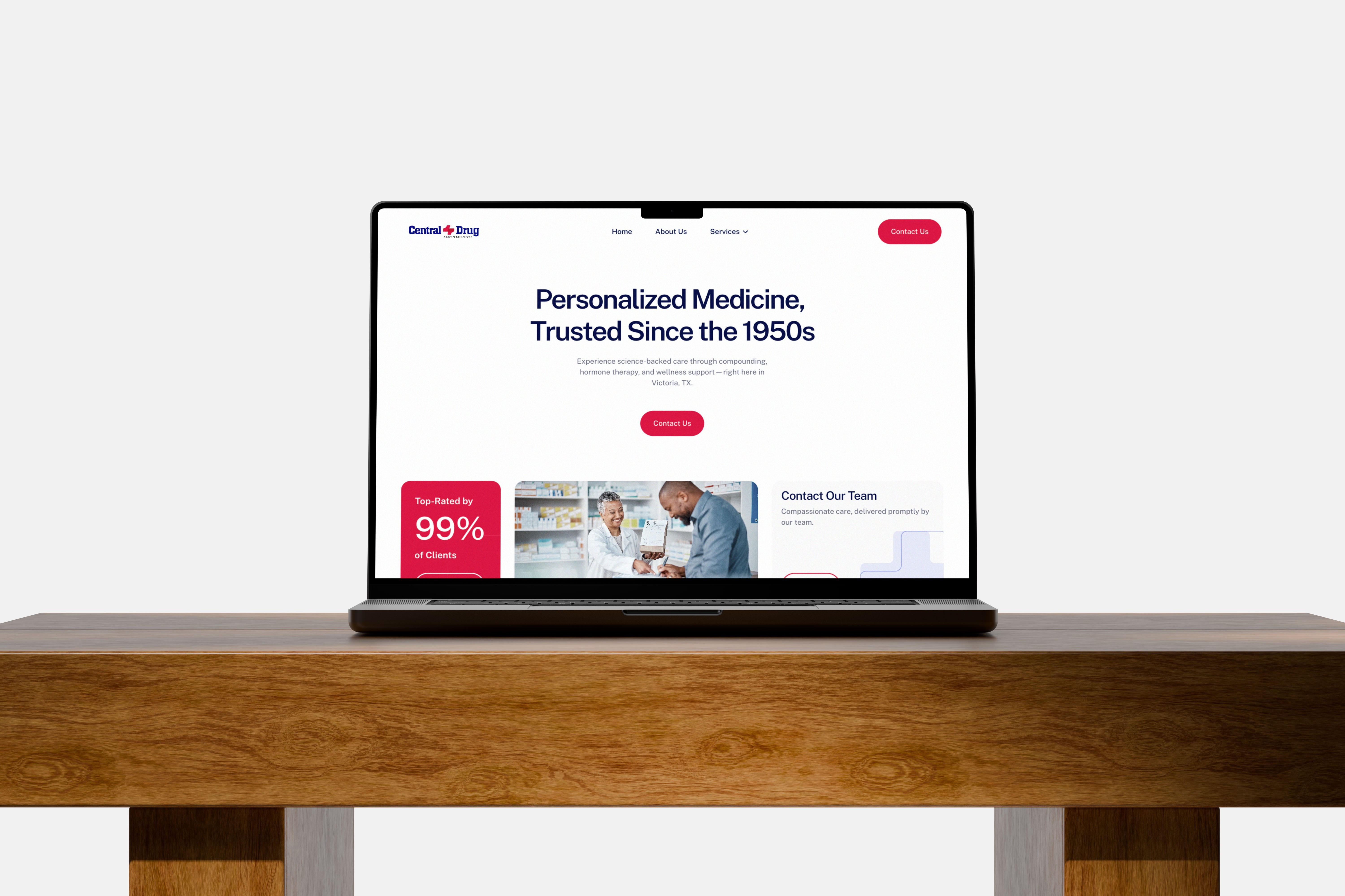 Healthcare ecommerce website mockup