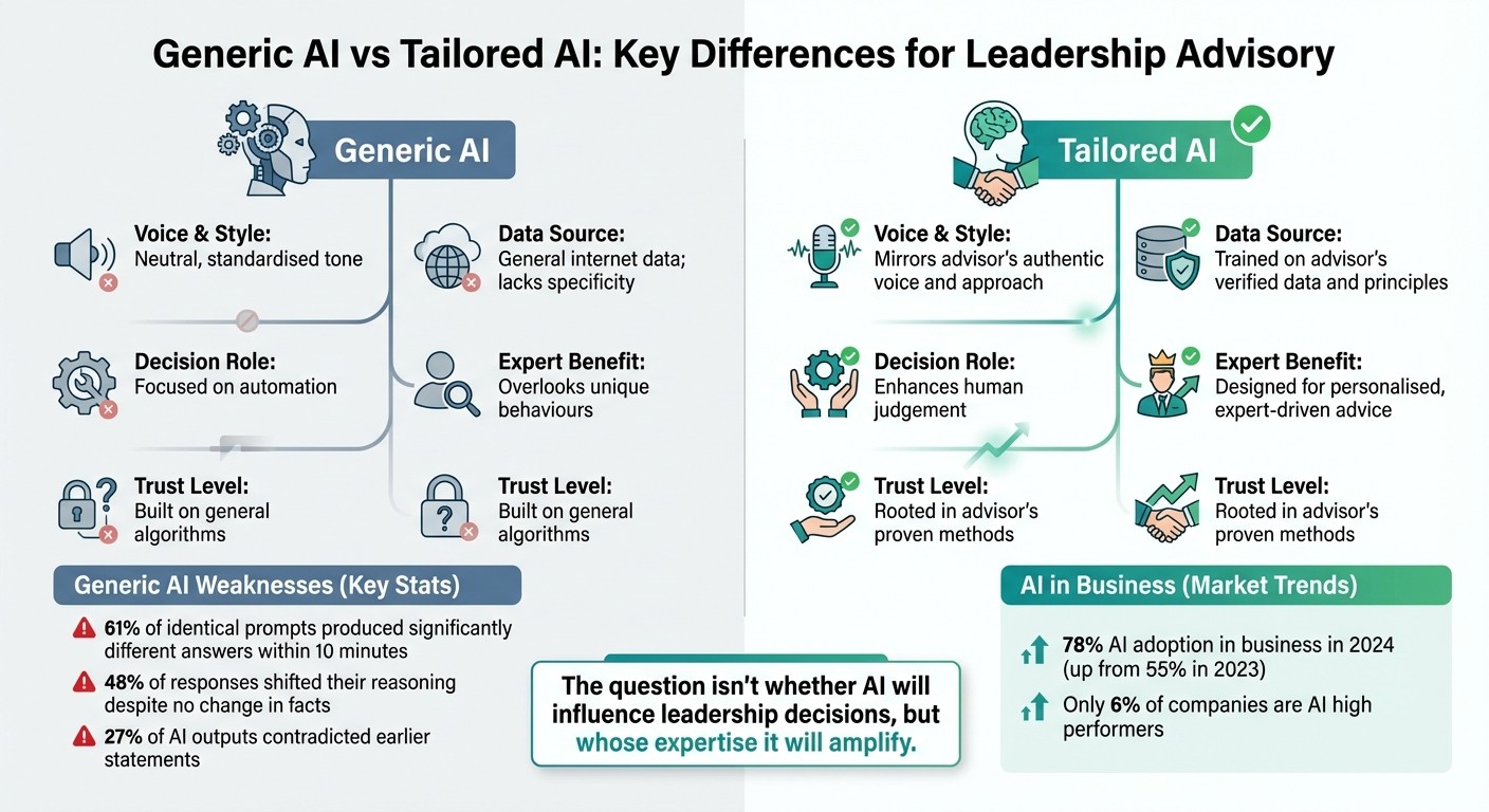Generic AI vs Tailored AI: Key Differences for Leadership Advisory