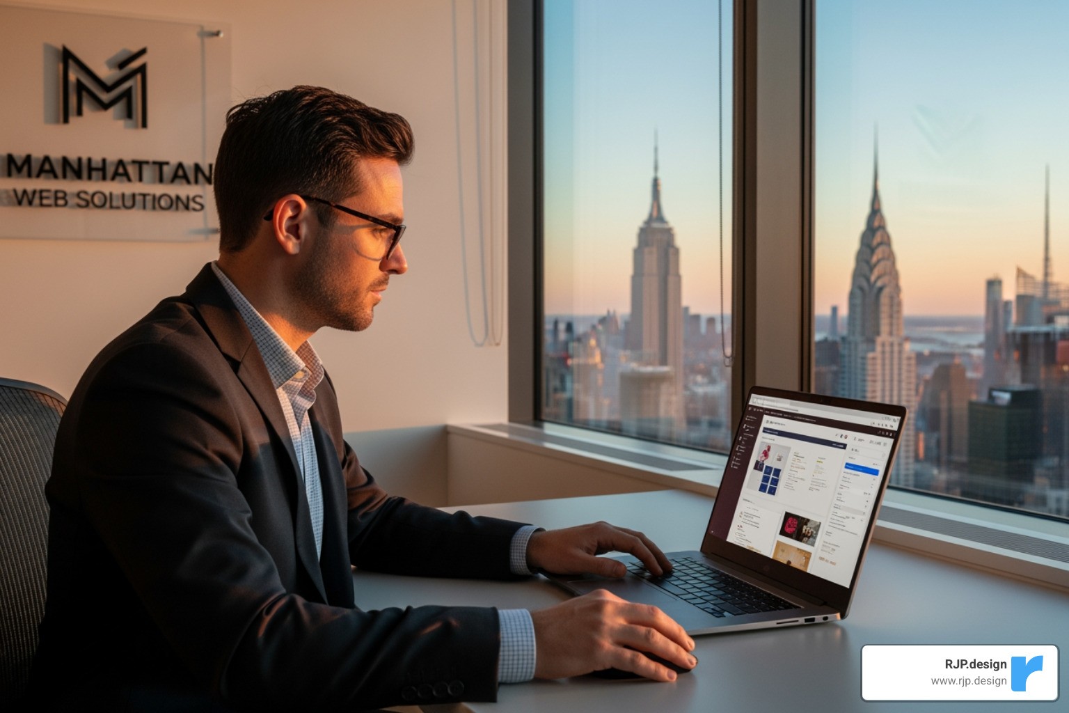 collage showcasing different styles of modern, responsive websites - website design manhattan