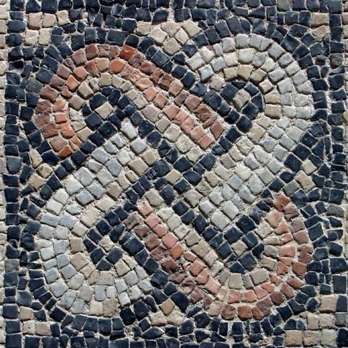 The mosaics on the floors of the domus