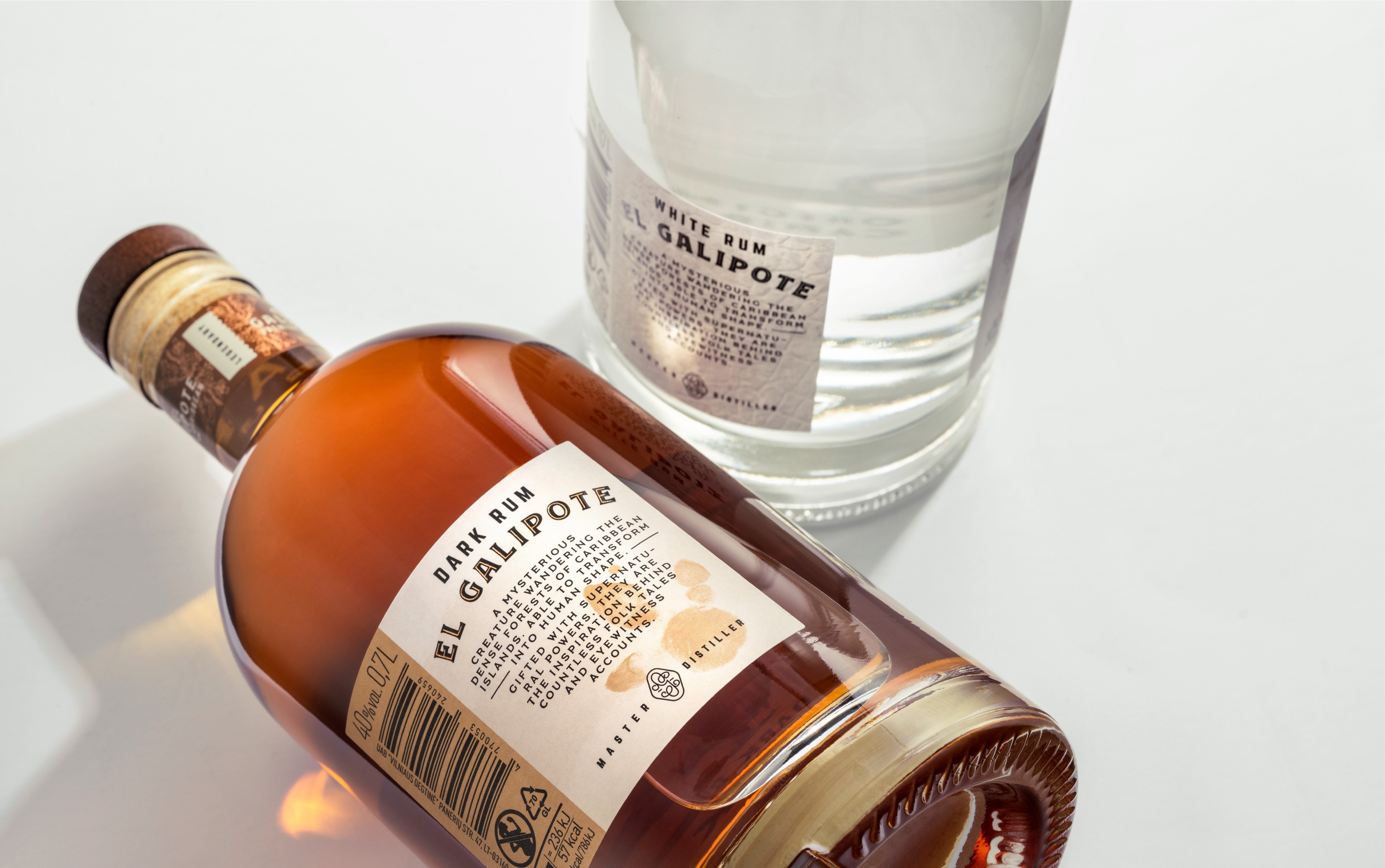High-end label design for El Galipote spirits