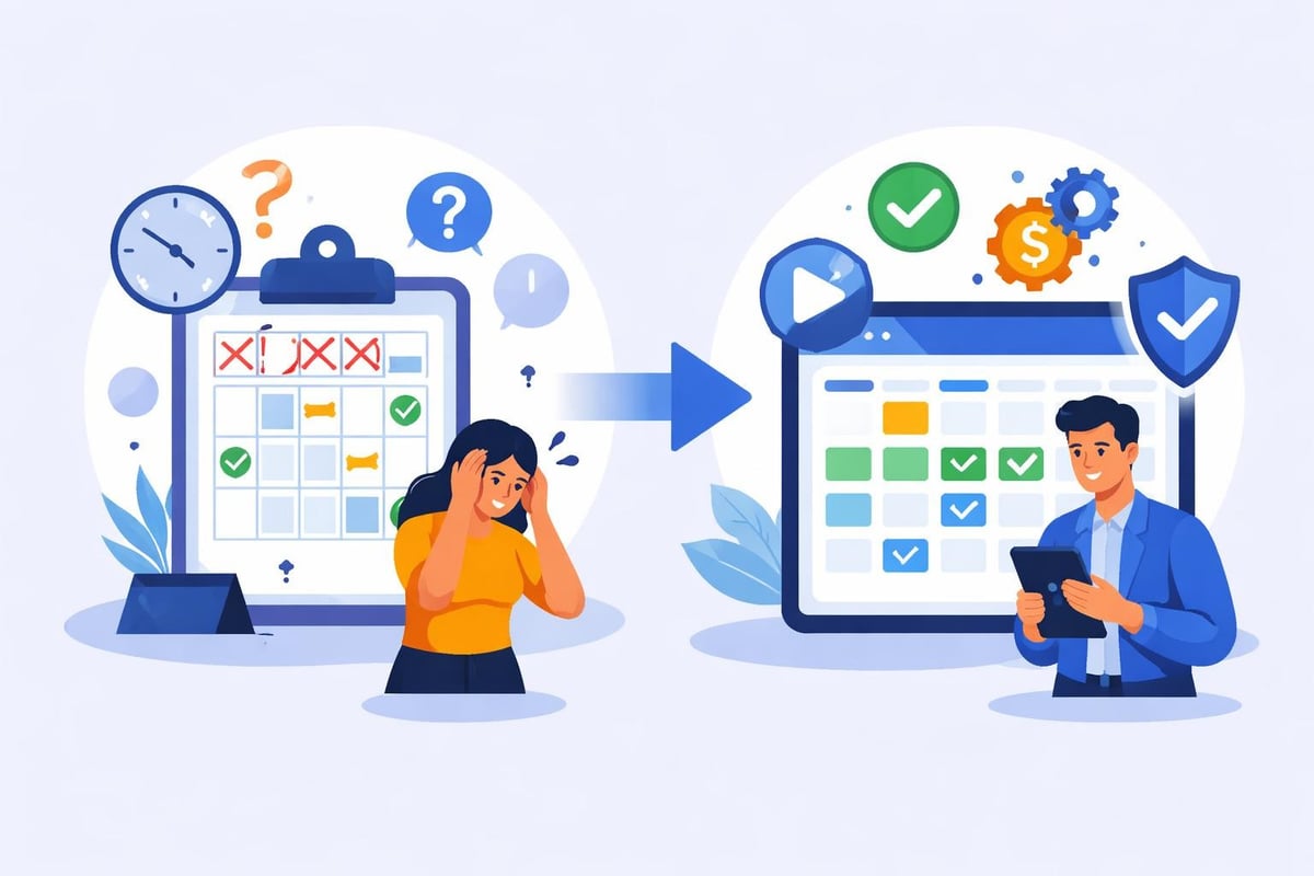 Manual versus automated scheduling comparison