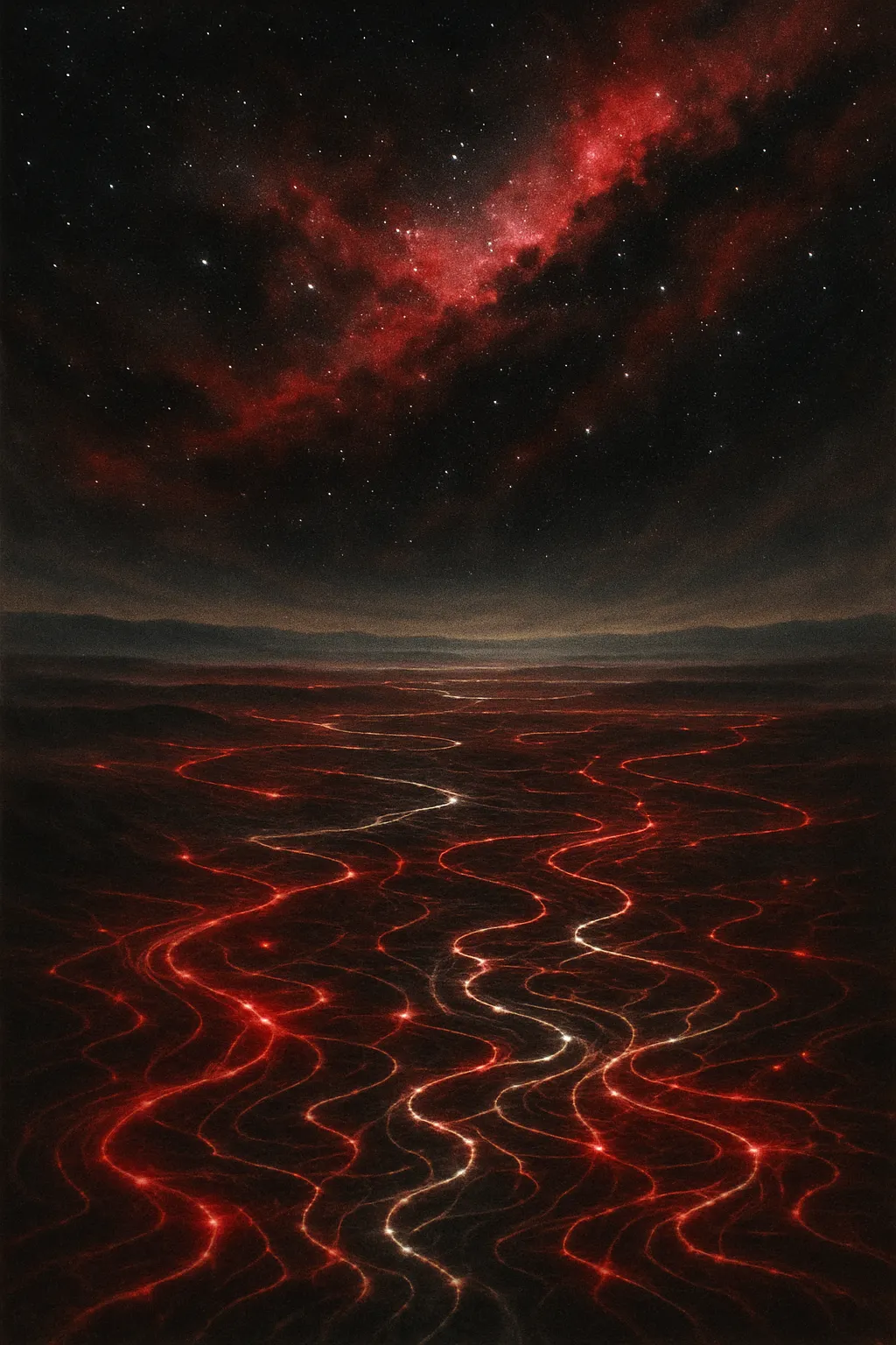 Fiery cosmic scene symbolizes RockN' Socials Digital Marketing Agency.