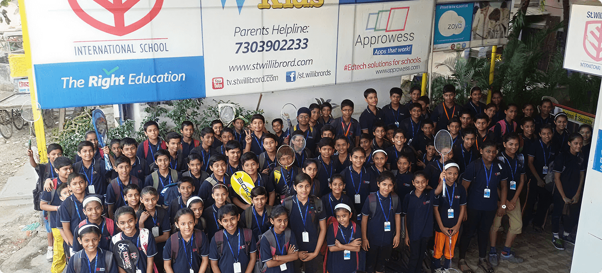 Exterior view of St. Willibrord High School, a partner in educational transformation with Powered by Dreamtime Learning.