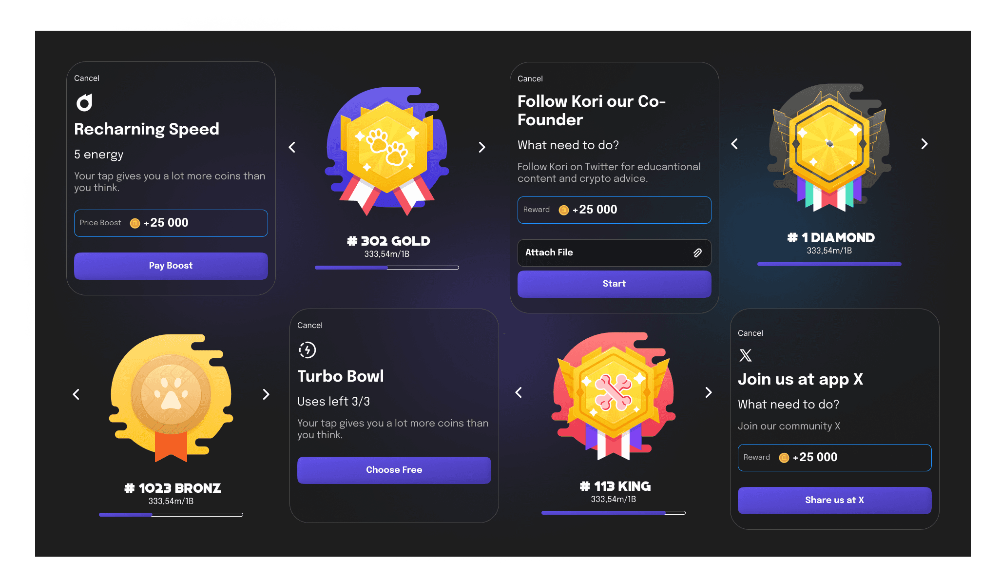 Achievements and ranks screen for DogiDog players designed to boost motivation.