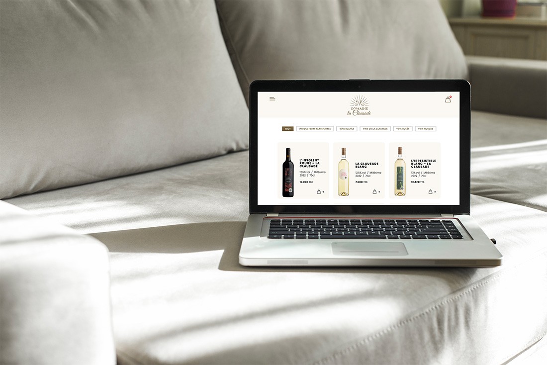 Catalogue des vins proposés avec descriptions et prix.