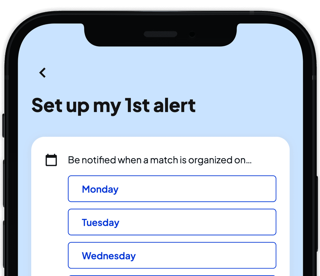 Picture of the app alerts (where you can add alerts)