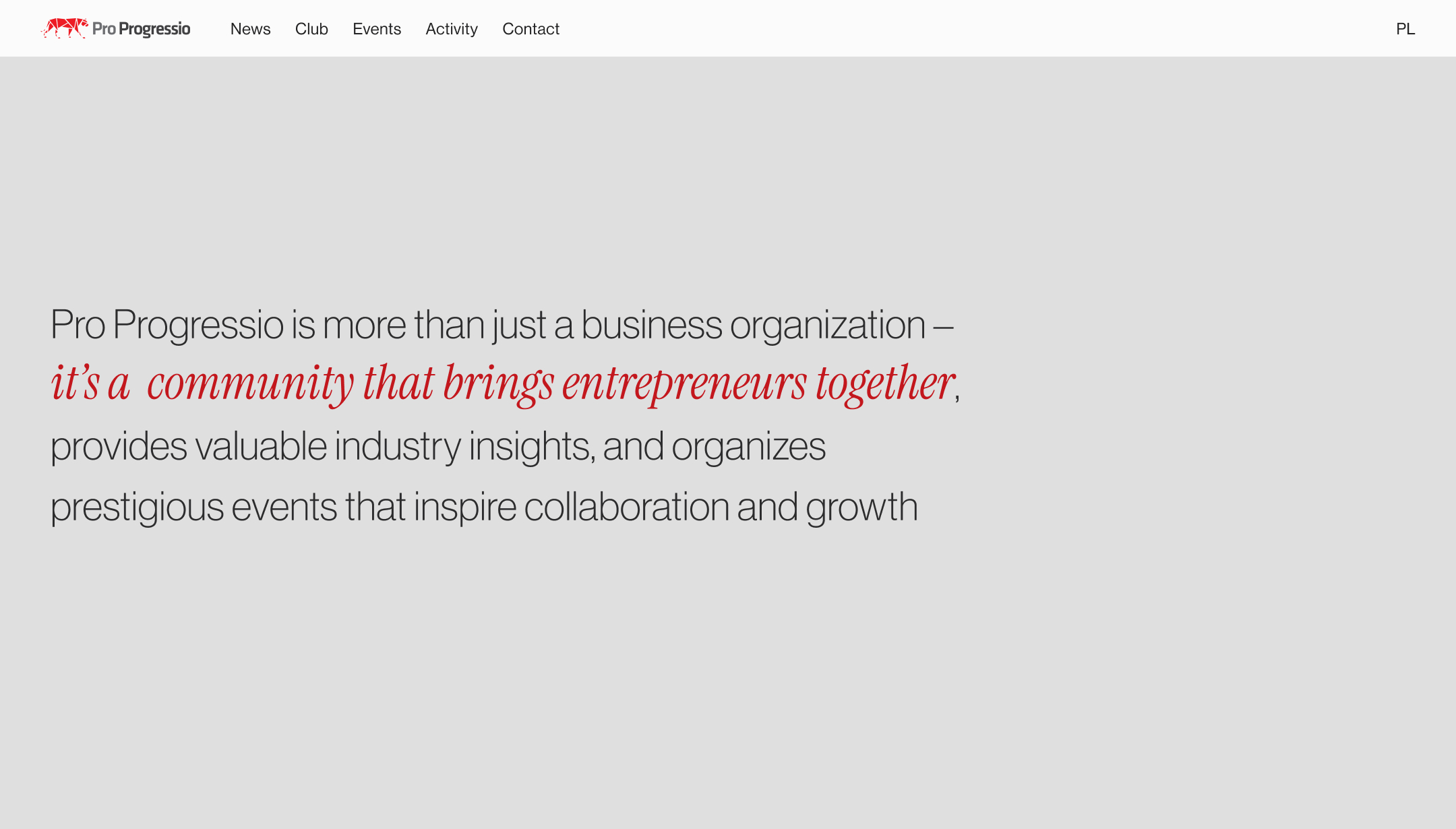 Picture of website with bug typography