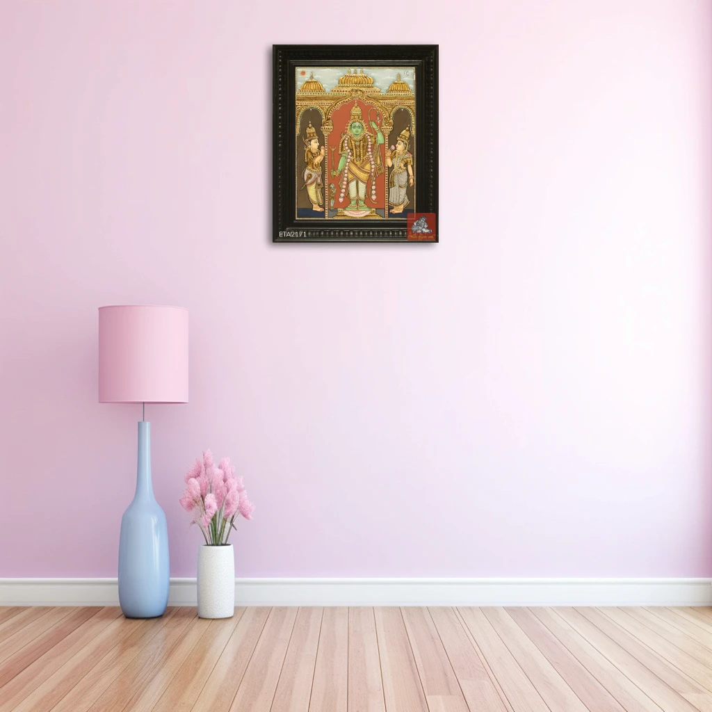 Lord Ramar Antique Tanjore Painting