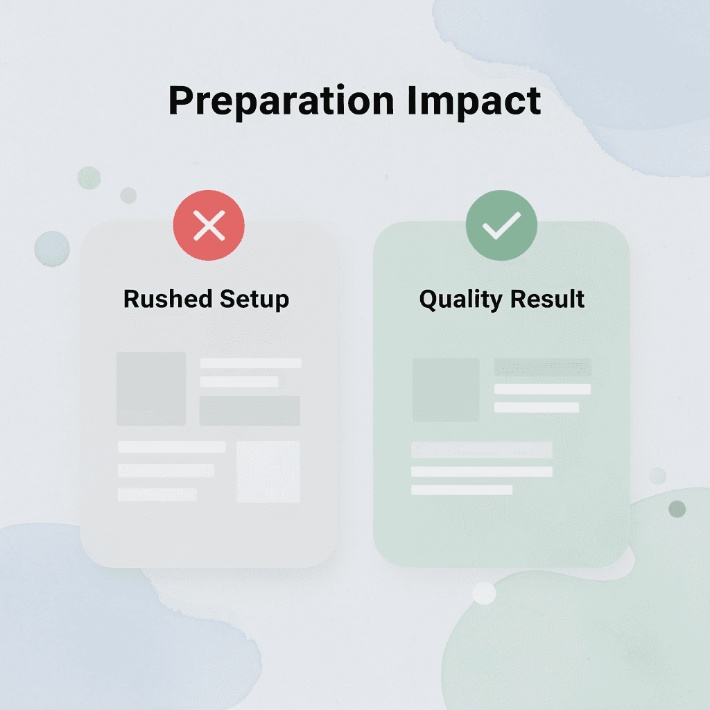 Before and after comparison showing the impact of proper preparation - How to Print a Picture on a Shirt