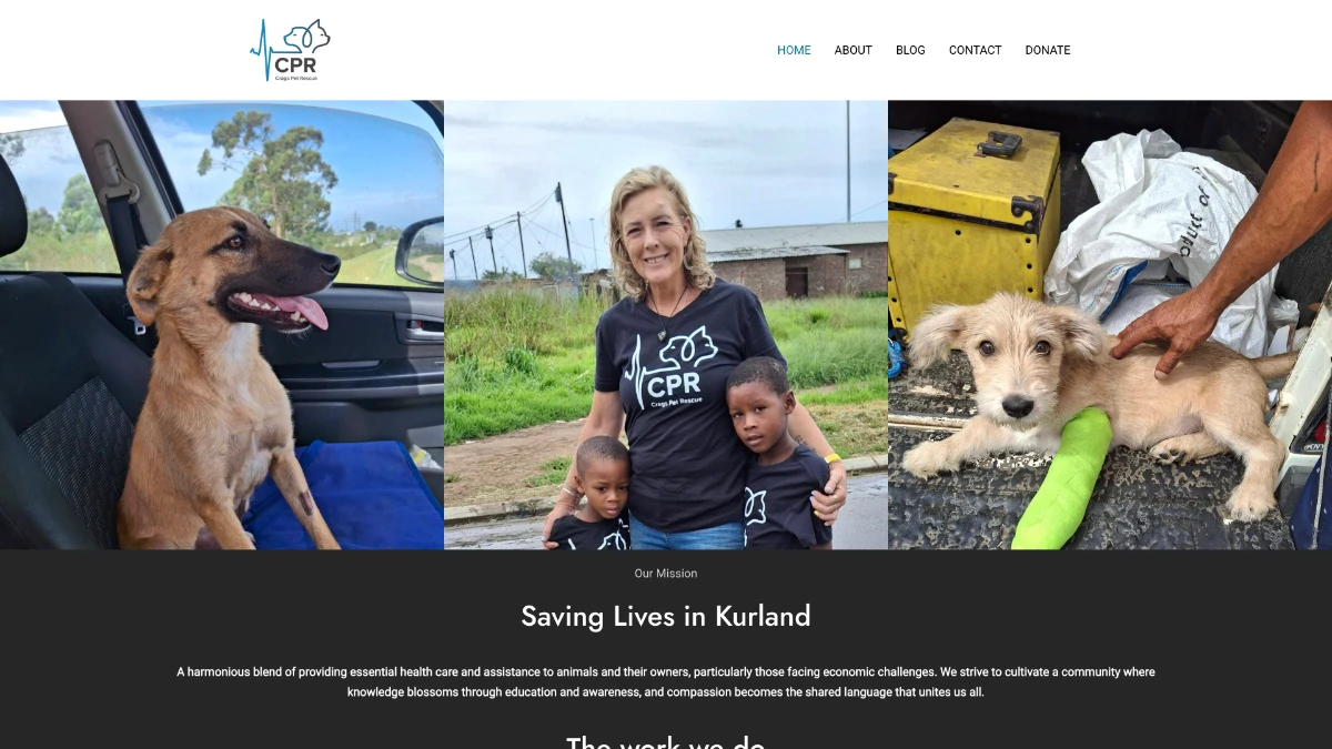Screenshot of cragspetrescue.org.za - Homepage