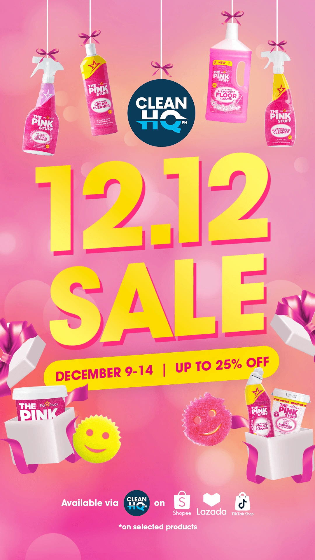 Social media design for The Pink Stuff