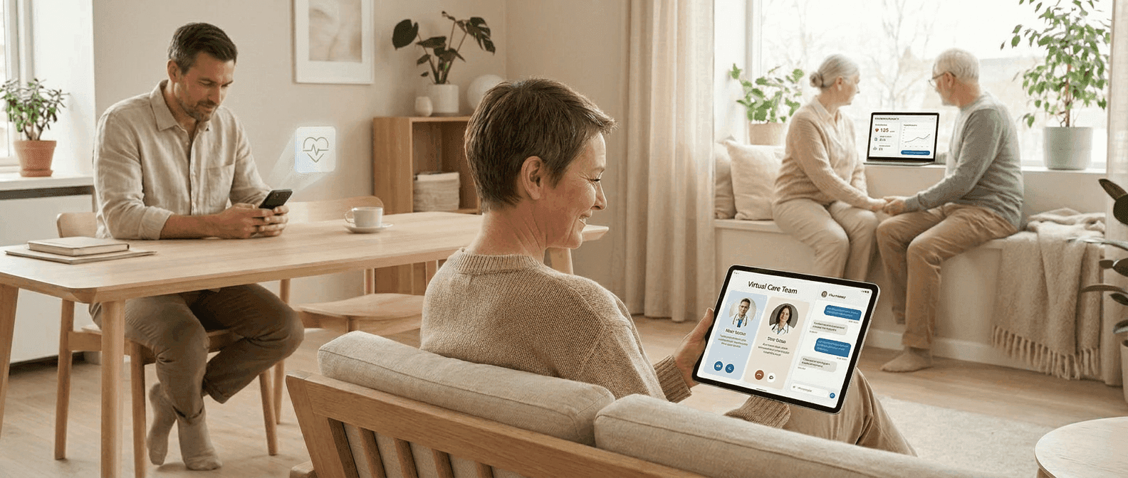 Patients talking to a virtual medical receptionist