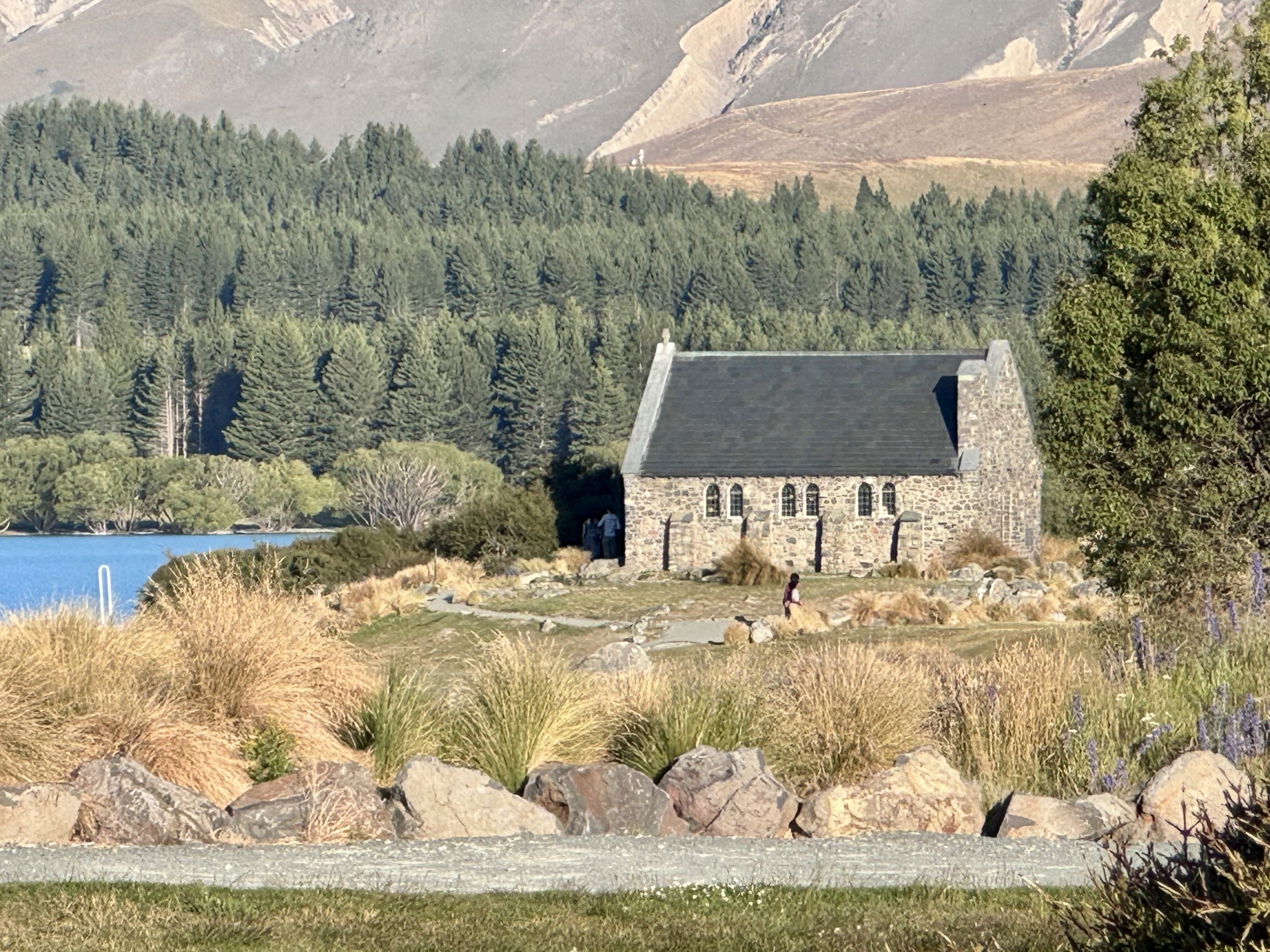 Church of the Good Shepherd amidst the beautiful landscape.