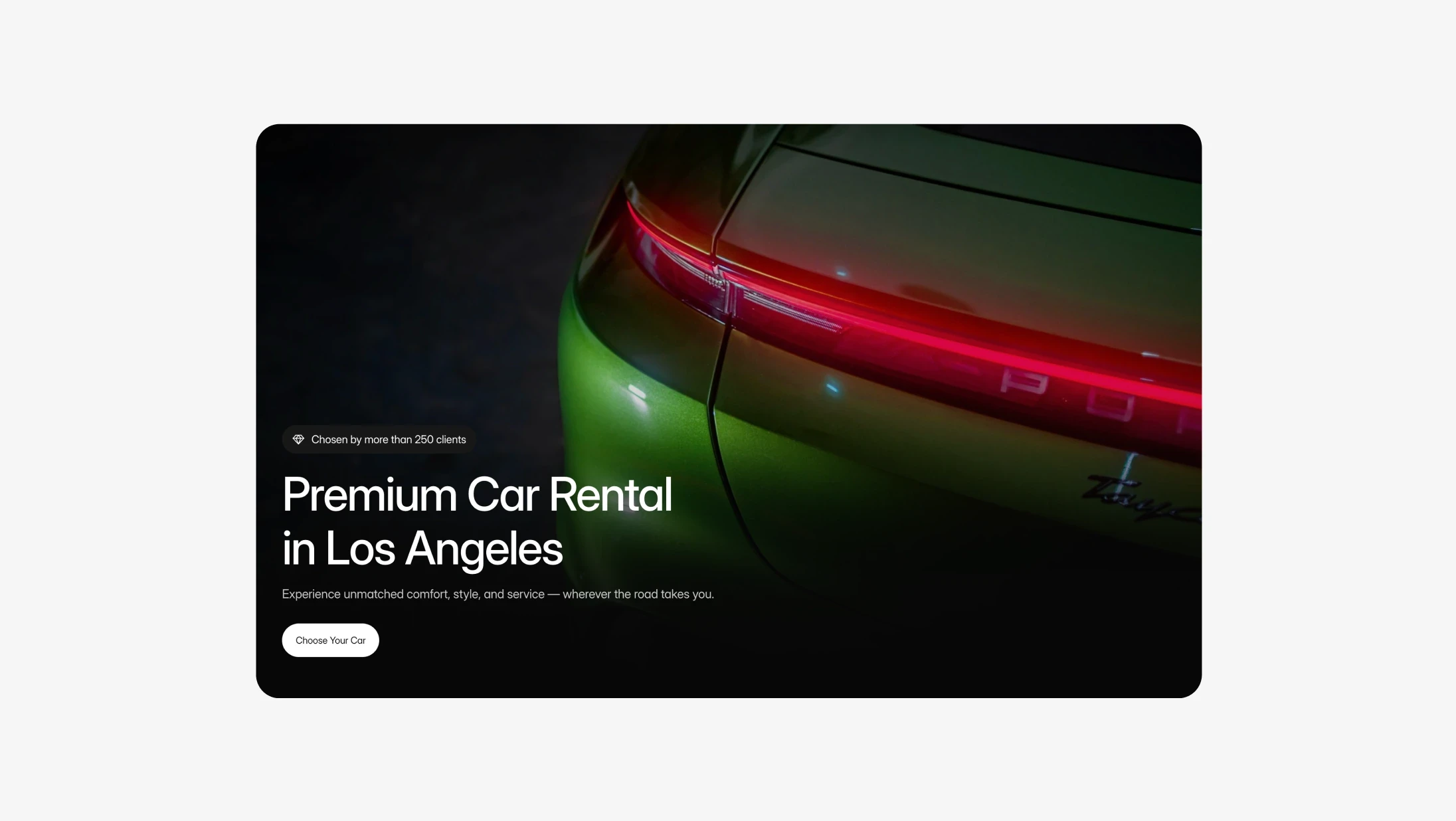 Automotive website template preview for car rental and automotive businesses