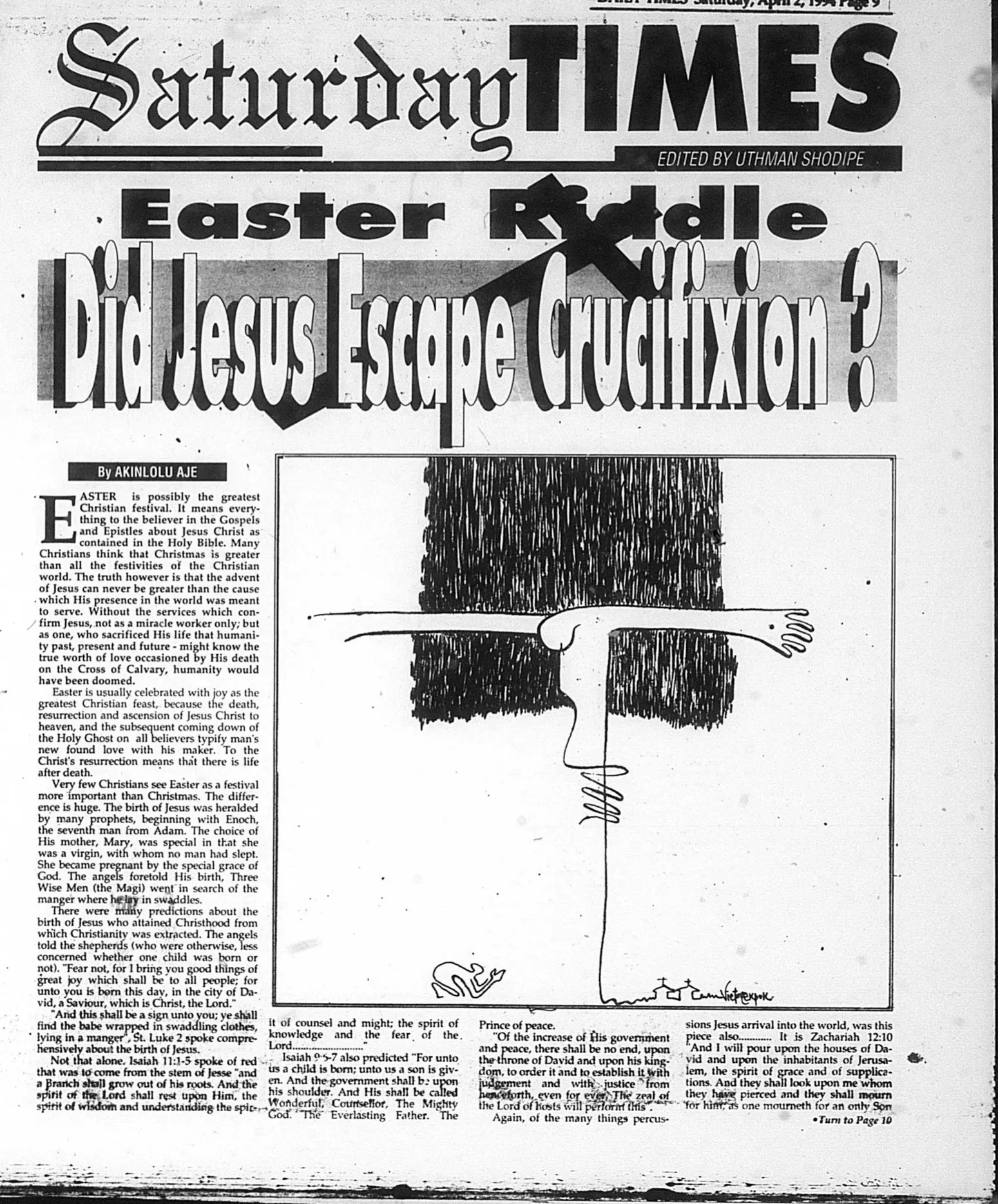 Victor Ekpuk Illustrations Daily Times newspapaer