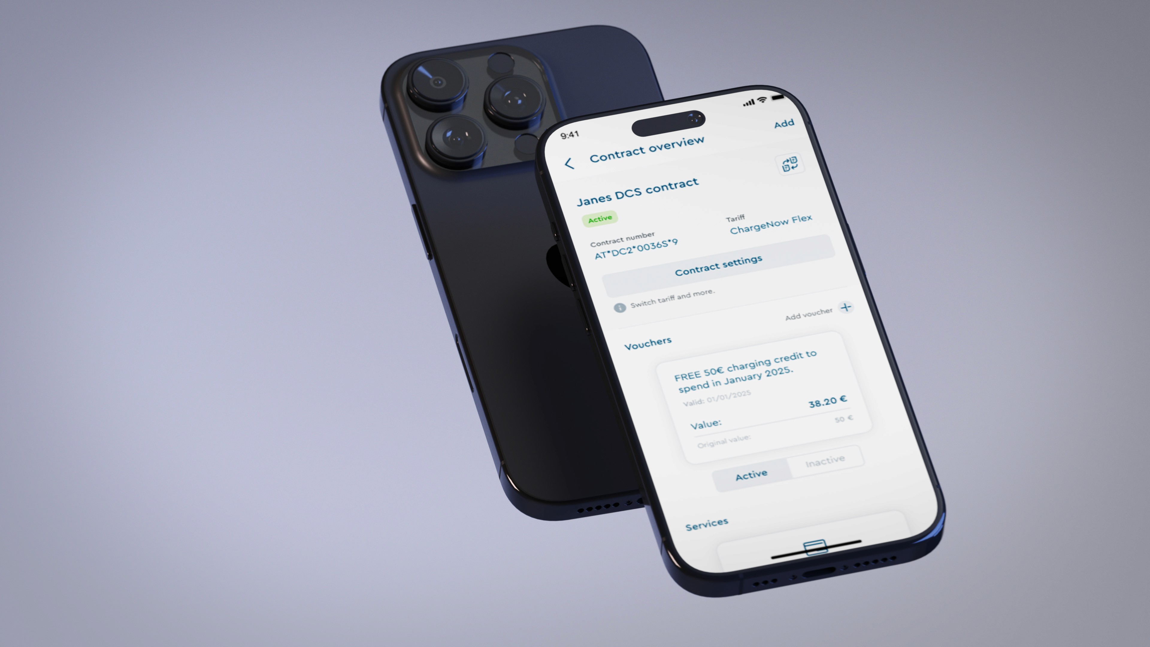 Two designers working at a modern desk arranging colour swatches, samples, and tech devices in a creative workspace.