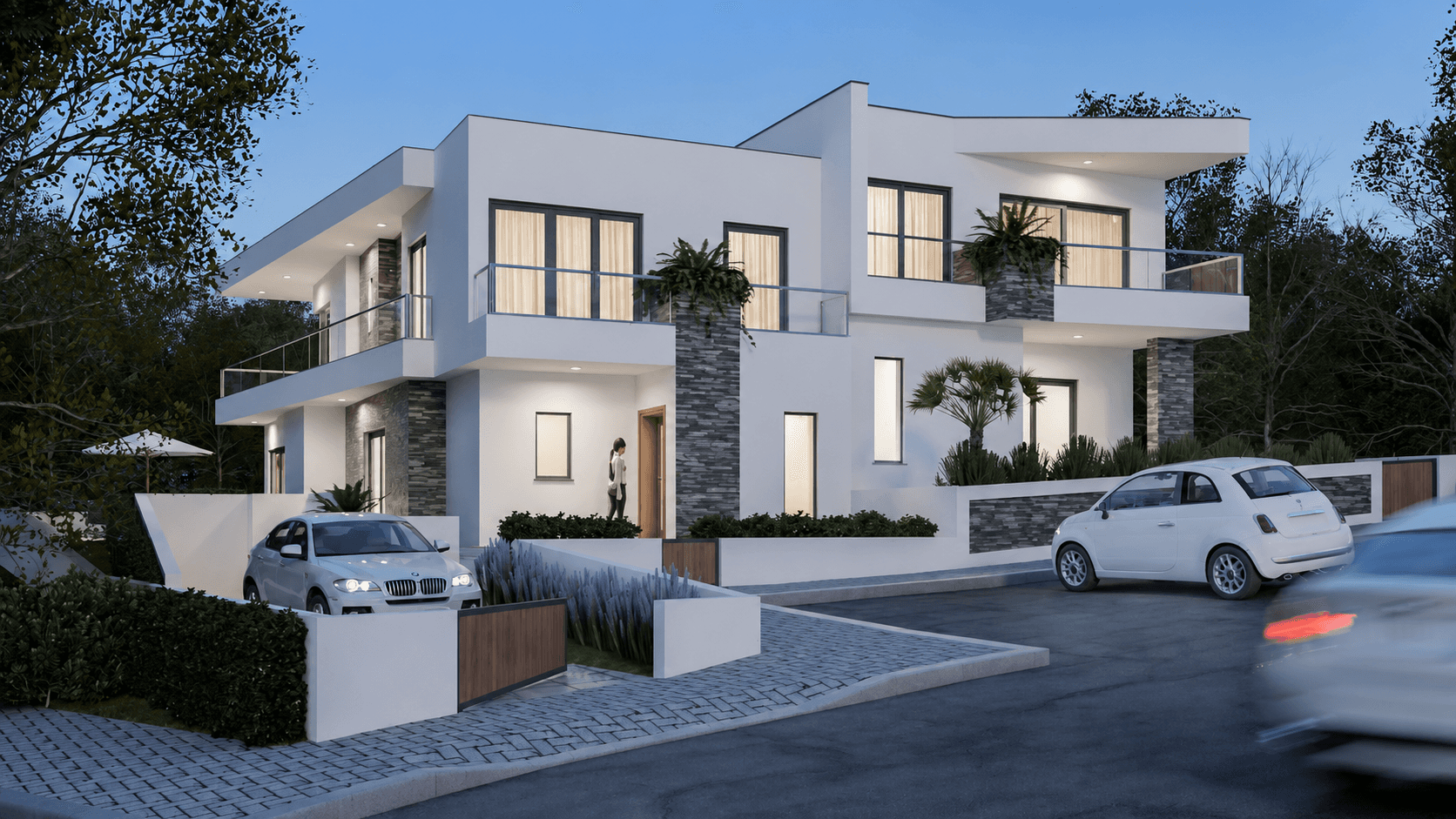 façade d'une maison luxueuse
