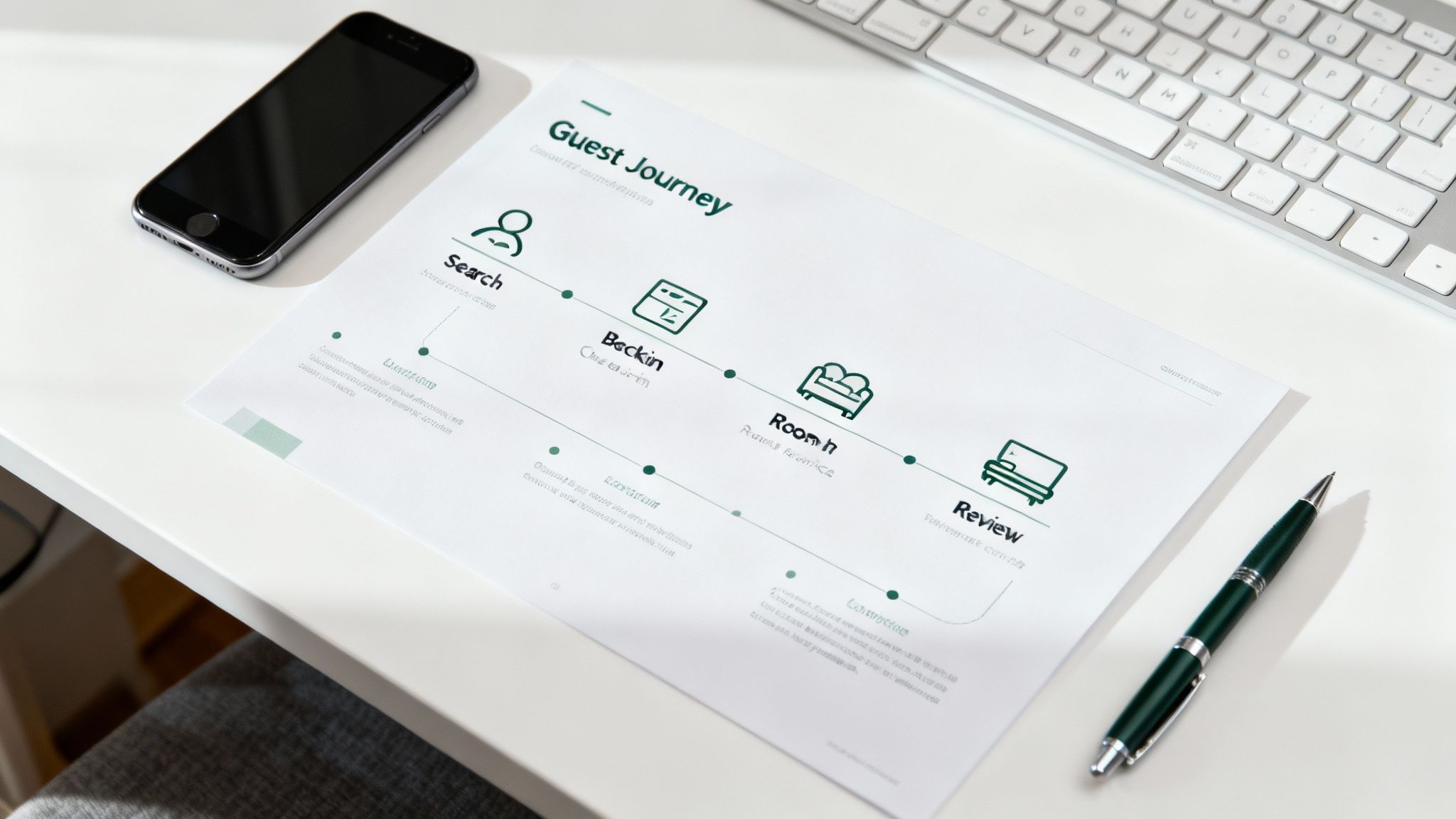 A digital map showing various customer touchpoints connected in a seamless journey.