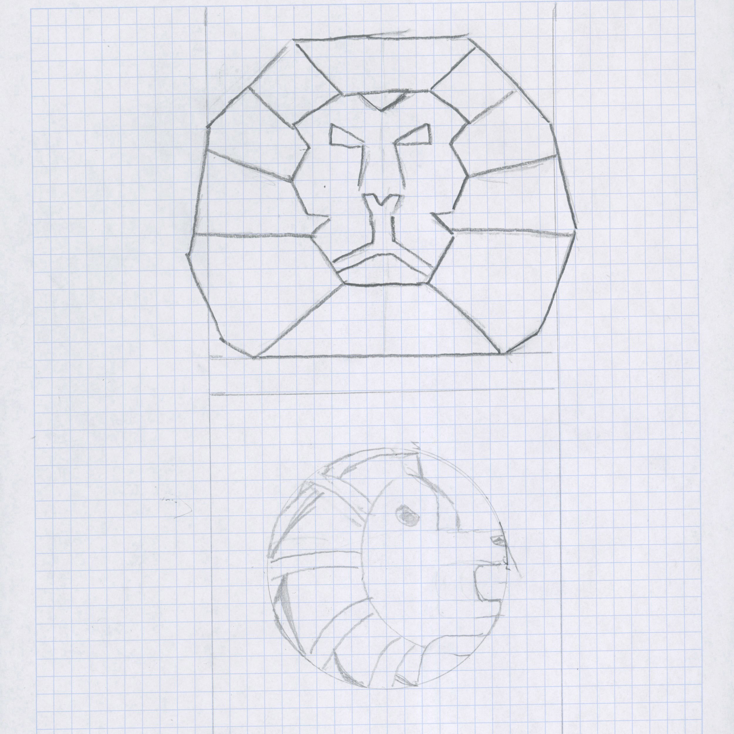 Almaz's Logo Design Sketch process work 3