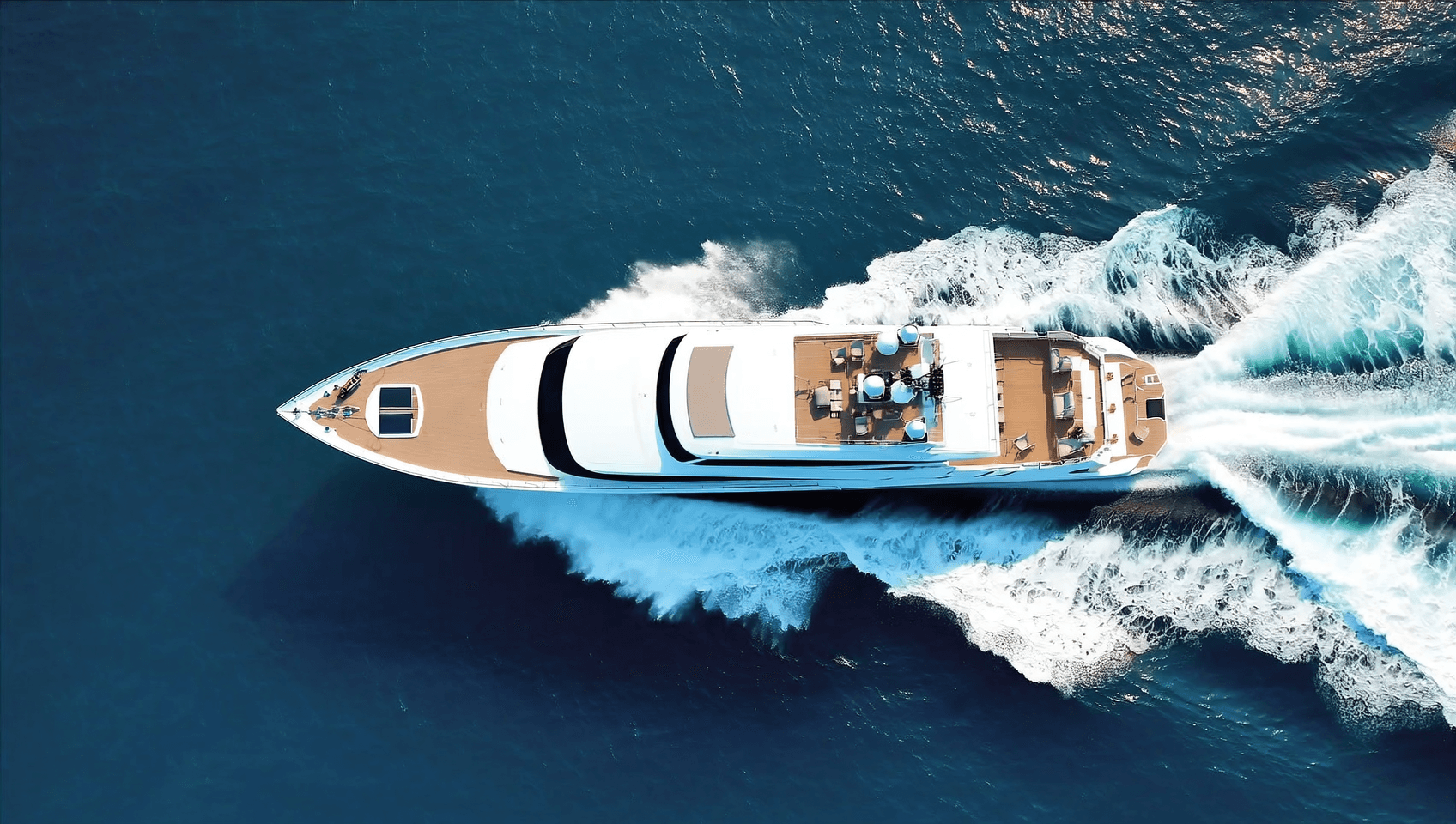 ariel of super yacht