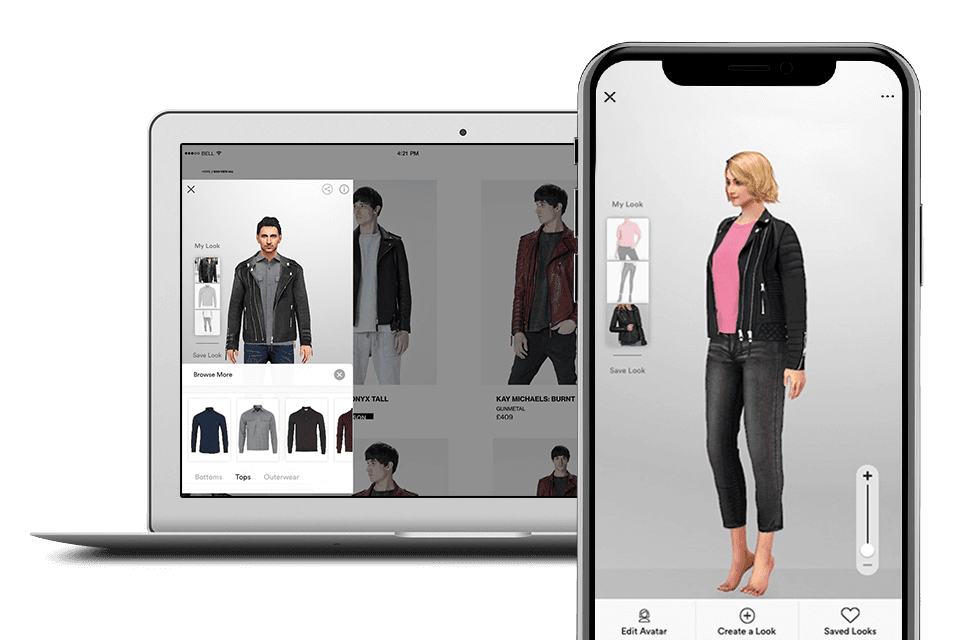 Virtual fitting room example style.me