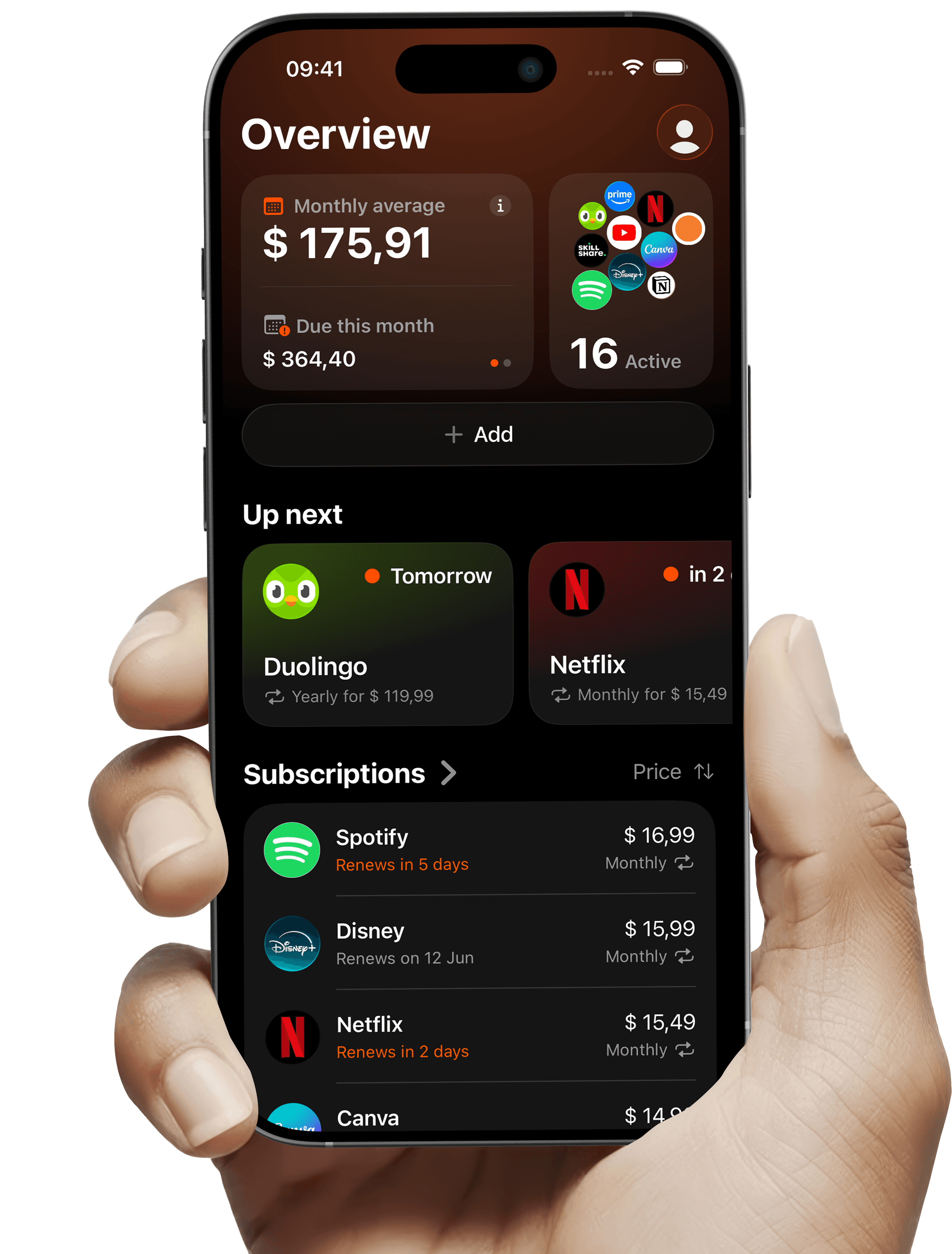 Subo | Subscription Tracker for iPhone
