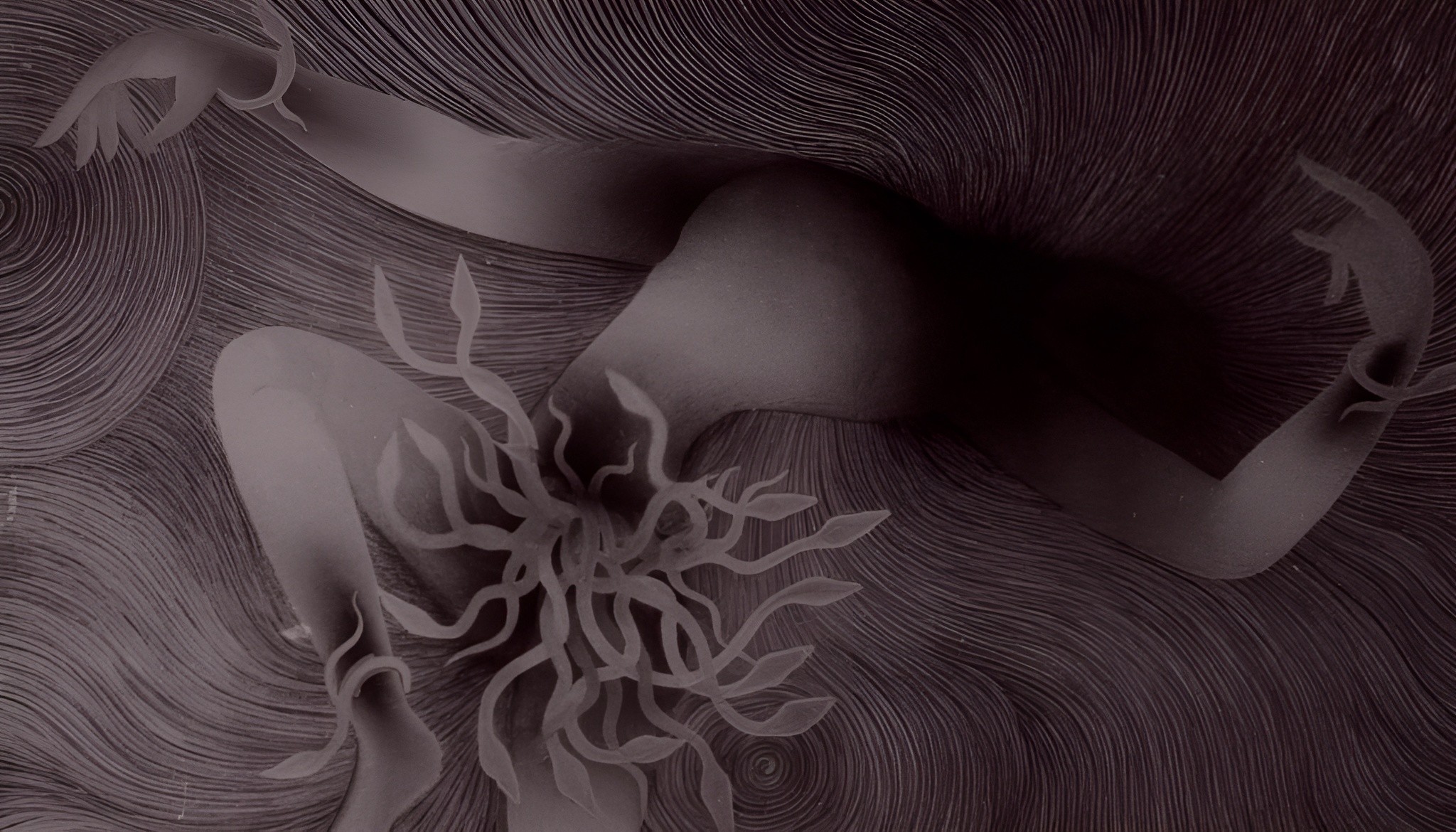 Modern curved staircase with warm ambient lighting