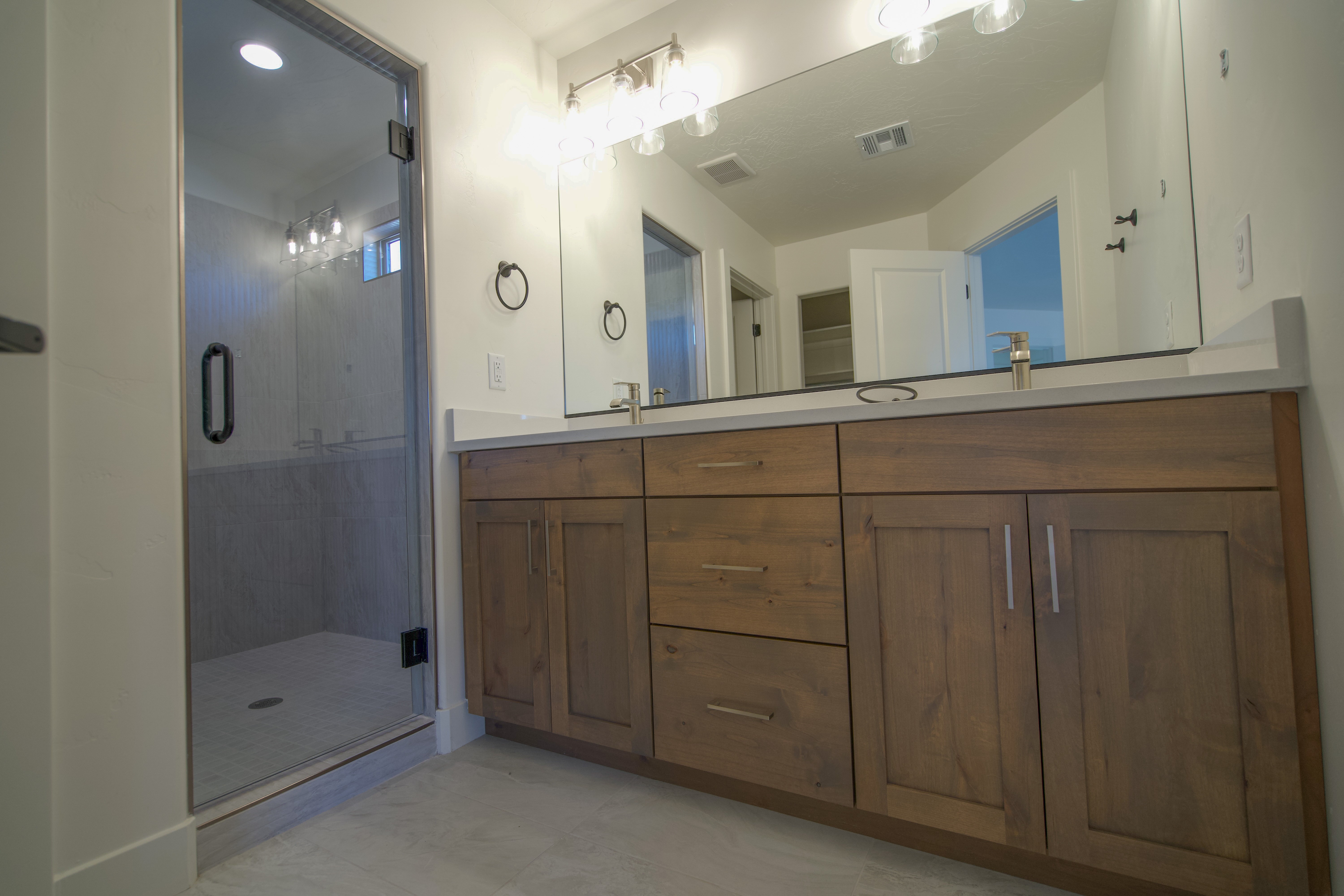 Bathroom in a Hurricane, Utah remodel with modern finishes and clean design.